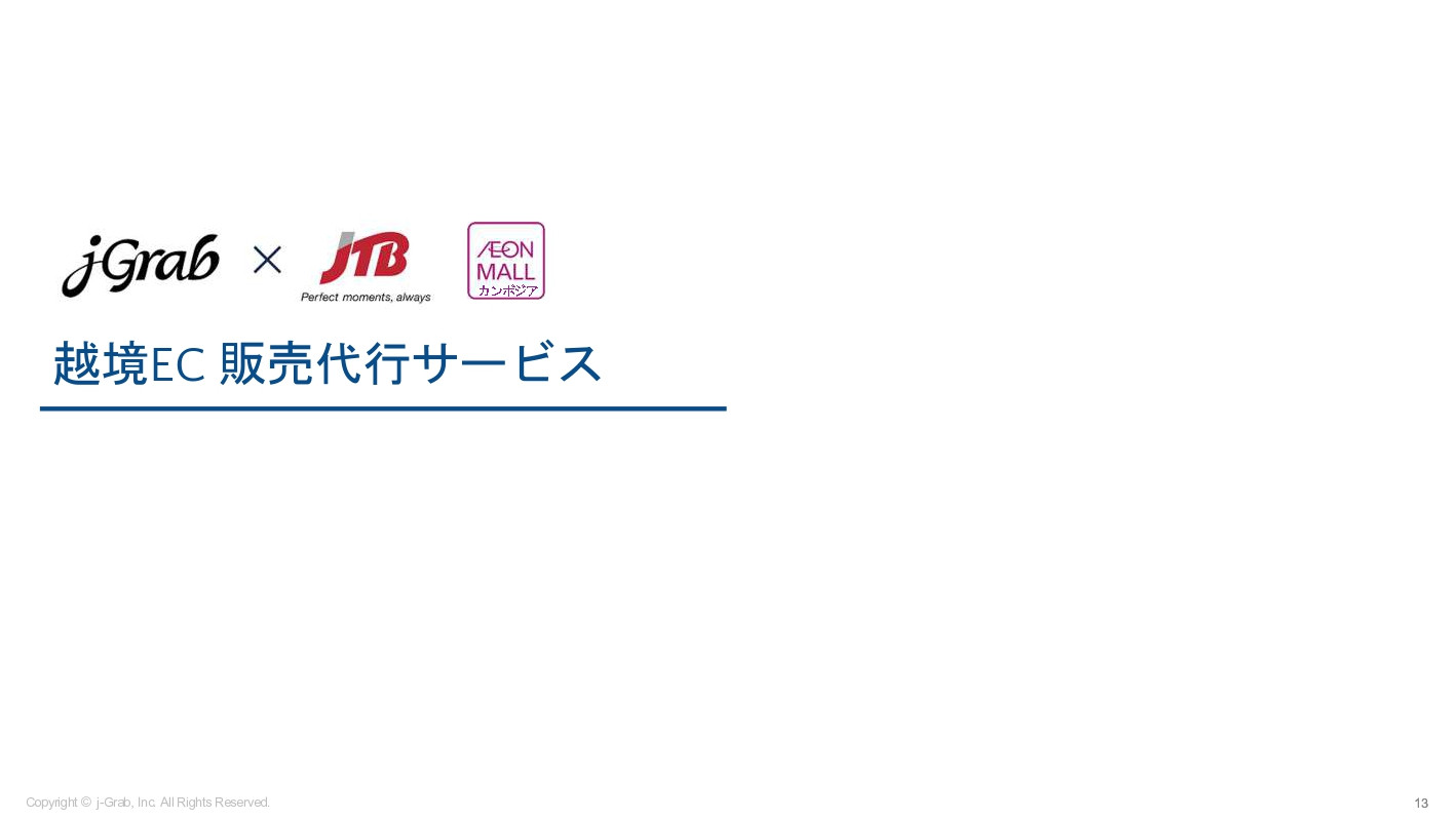 ジェイグラブ株式会社 - 越境EC概要資料 - {(12 + 1)}ページ目
