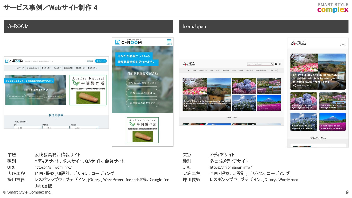 スマートスタイル・コンプレックス株式会社 - スマートスタイル・コンプレックス株式会社の会社資料 - {(8 + 1)}ページ目