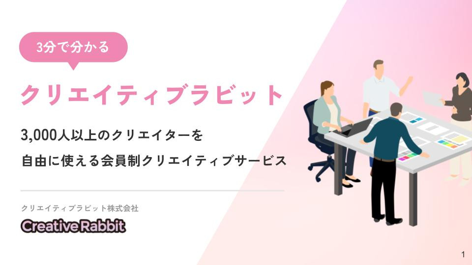 クリエイティブラビット株式会社 - 会社説明資料 - {(0 + 1)}ページ目