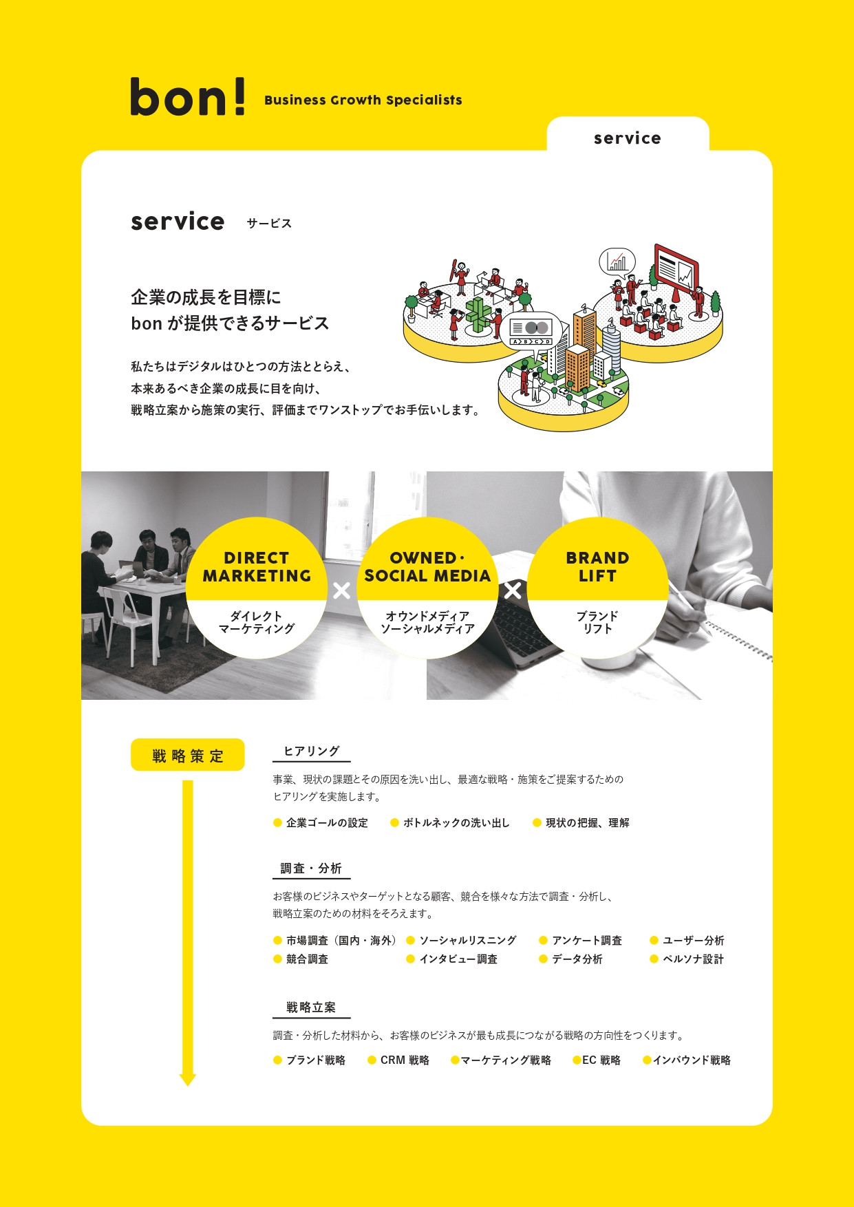 株式会社bon - 会社案内 - {(3 + 1)}ページ目