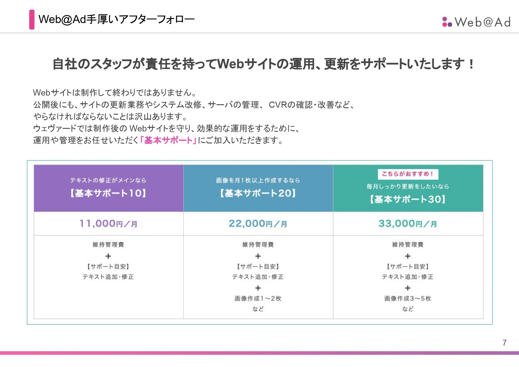 株式会社ウェヴァード - 会社案内 - {(6 + 1)}ページ目