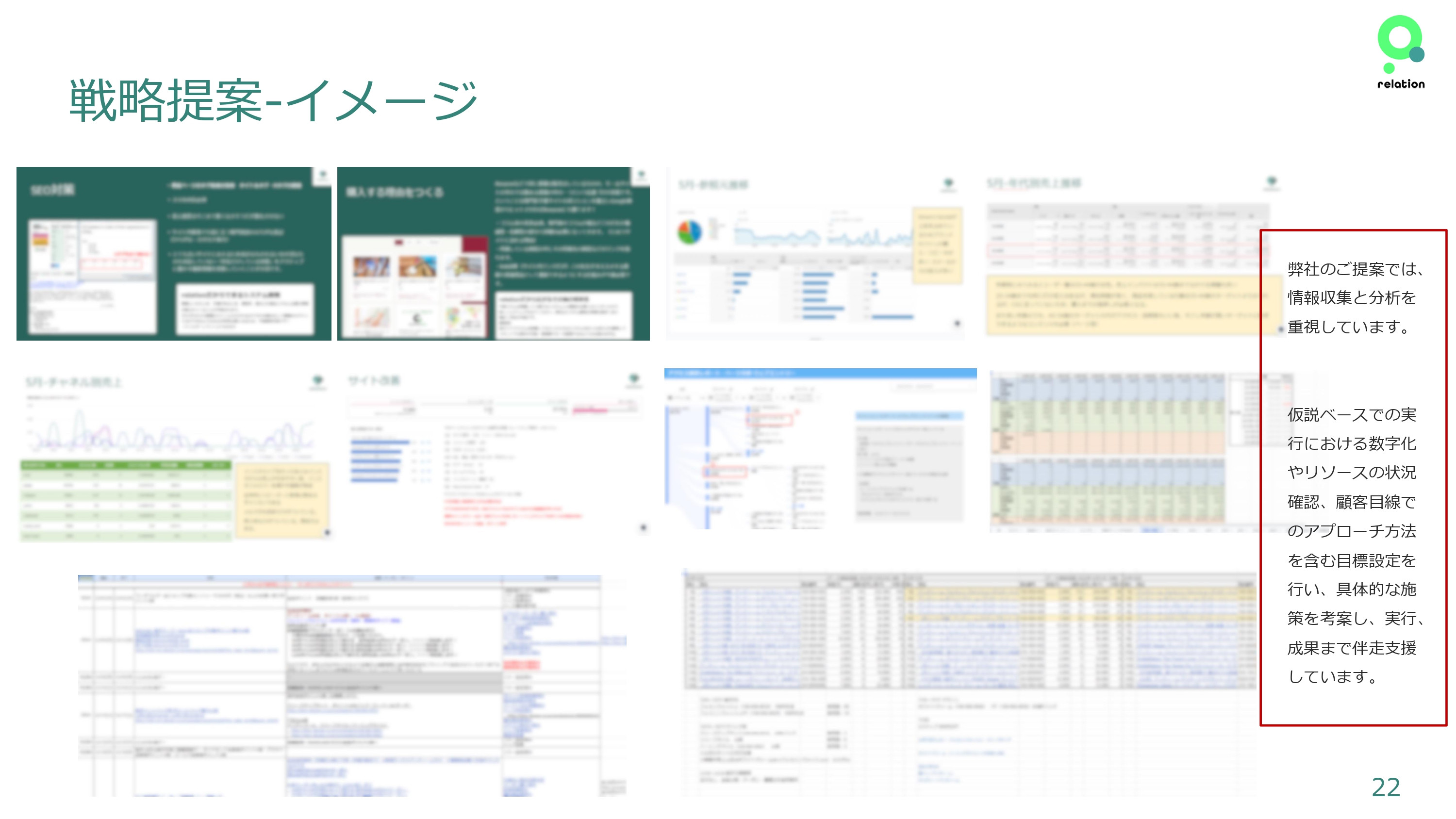 株式会社relation - 運営サポートについて - {(21 + 1)}ページ目