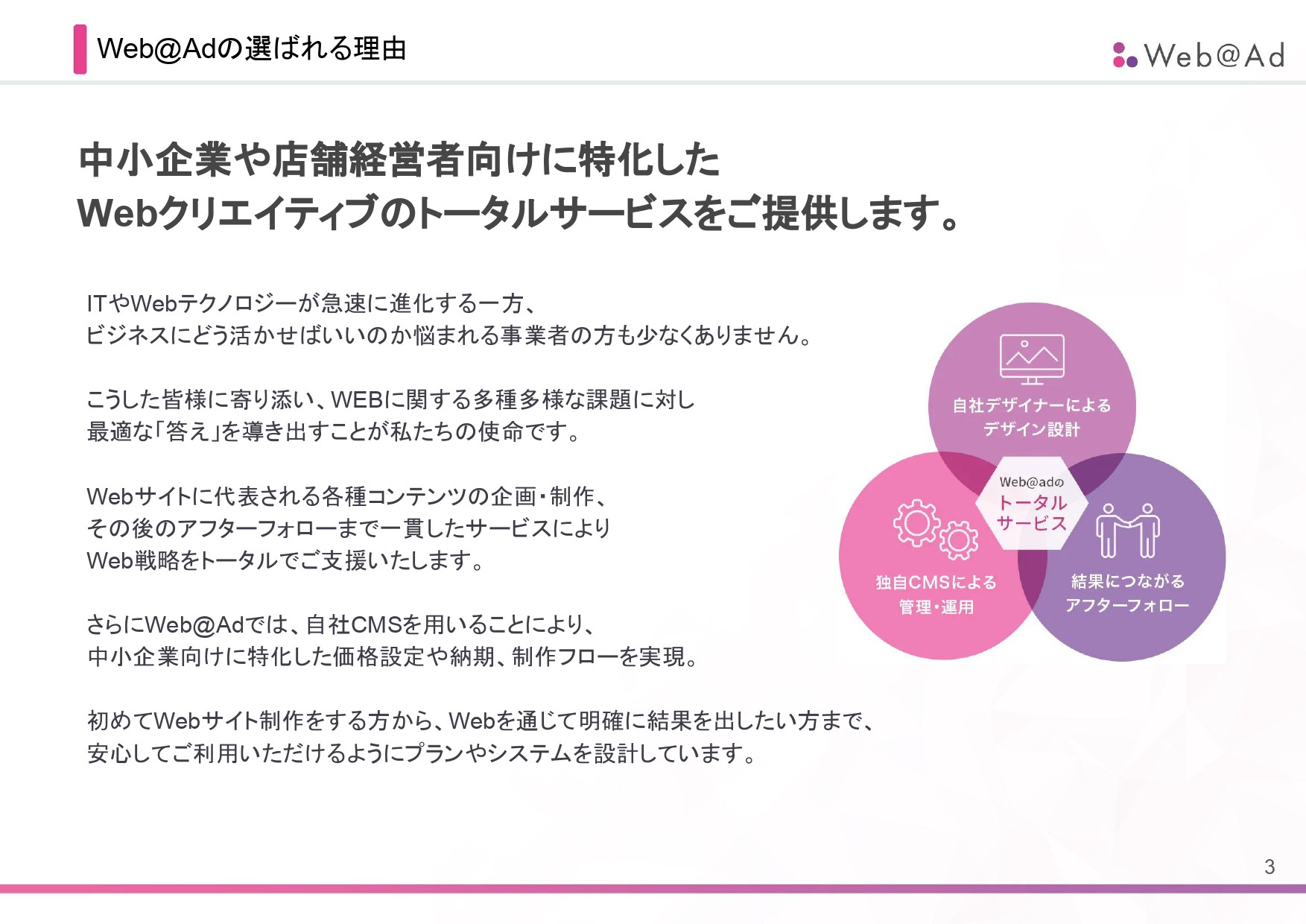 株式会社ウェヴァード - 会社案内 - {(2 + 1)}ページ目
