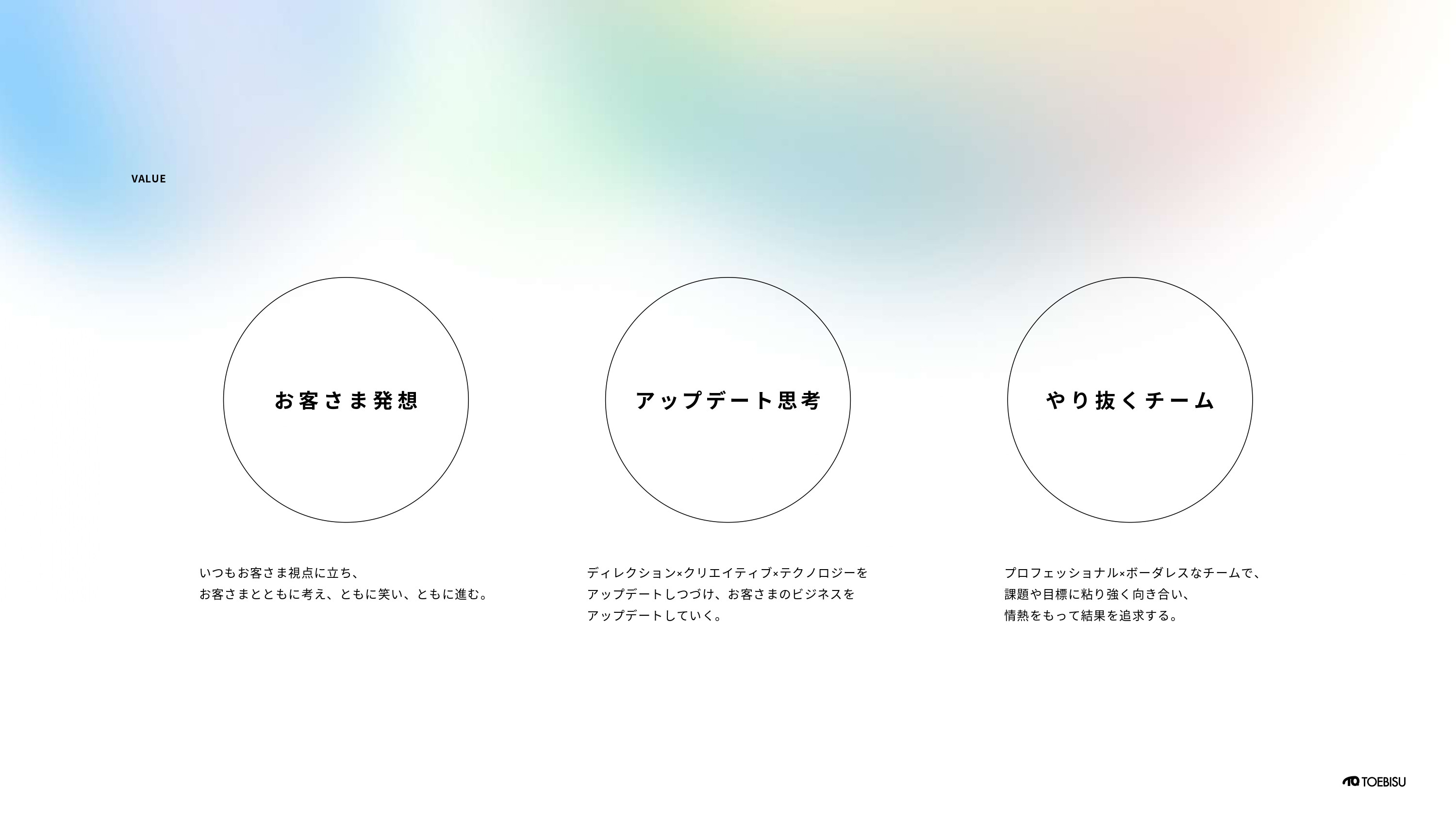 トエビス株式会社 - 会社案内 - {(4 + 1)}ページ目