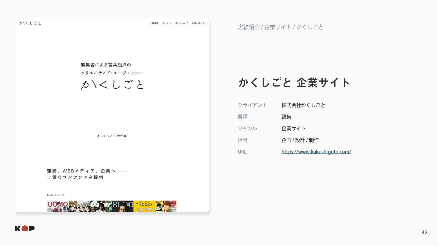 株式会社KOP - 会社資料 - {(31 + 1)}ページ目