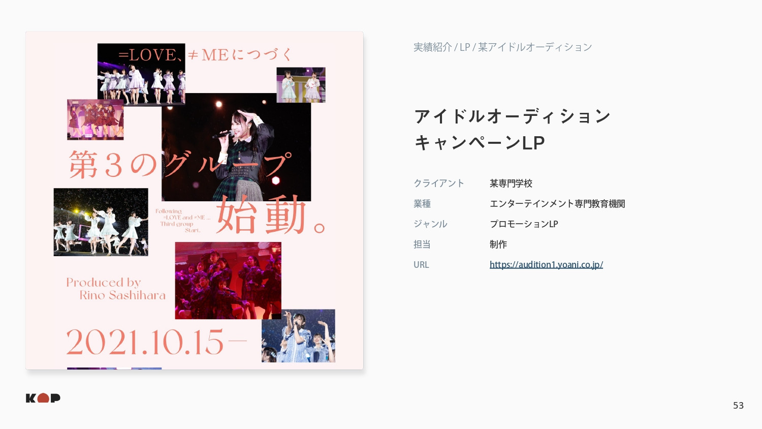 株式会社KOP - 会社資料 - {(52 + 1)}ページ目