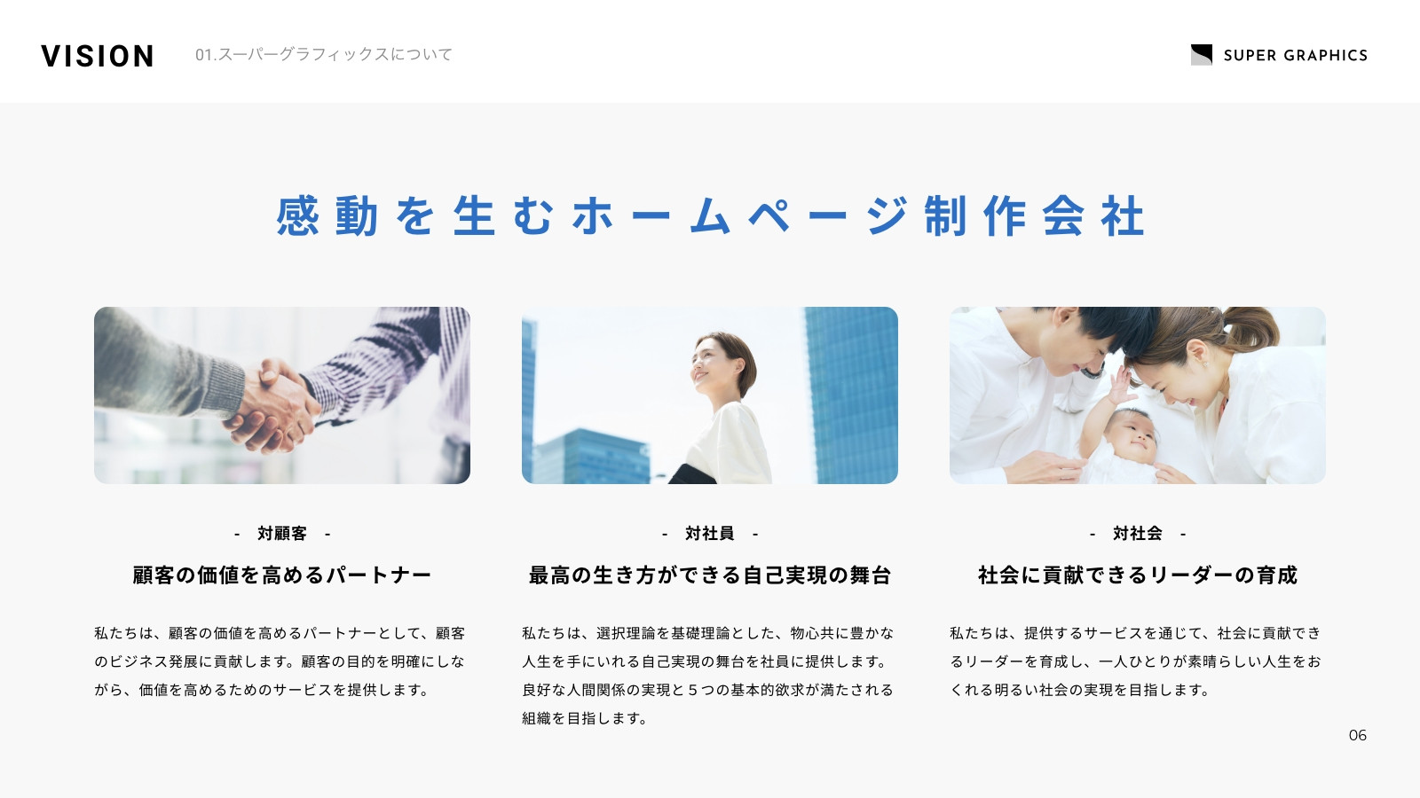 株式会社スーパーグラフィックス - 会社案内（2025年） - {(6 + 1)}ページ目