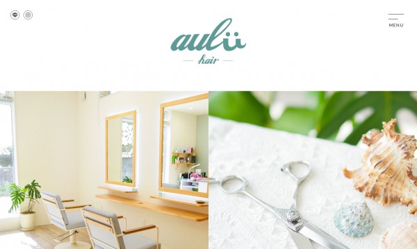 aulii hair|ウェブサイト