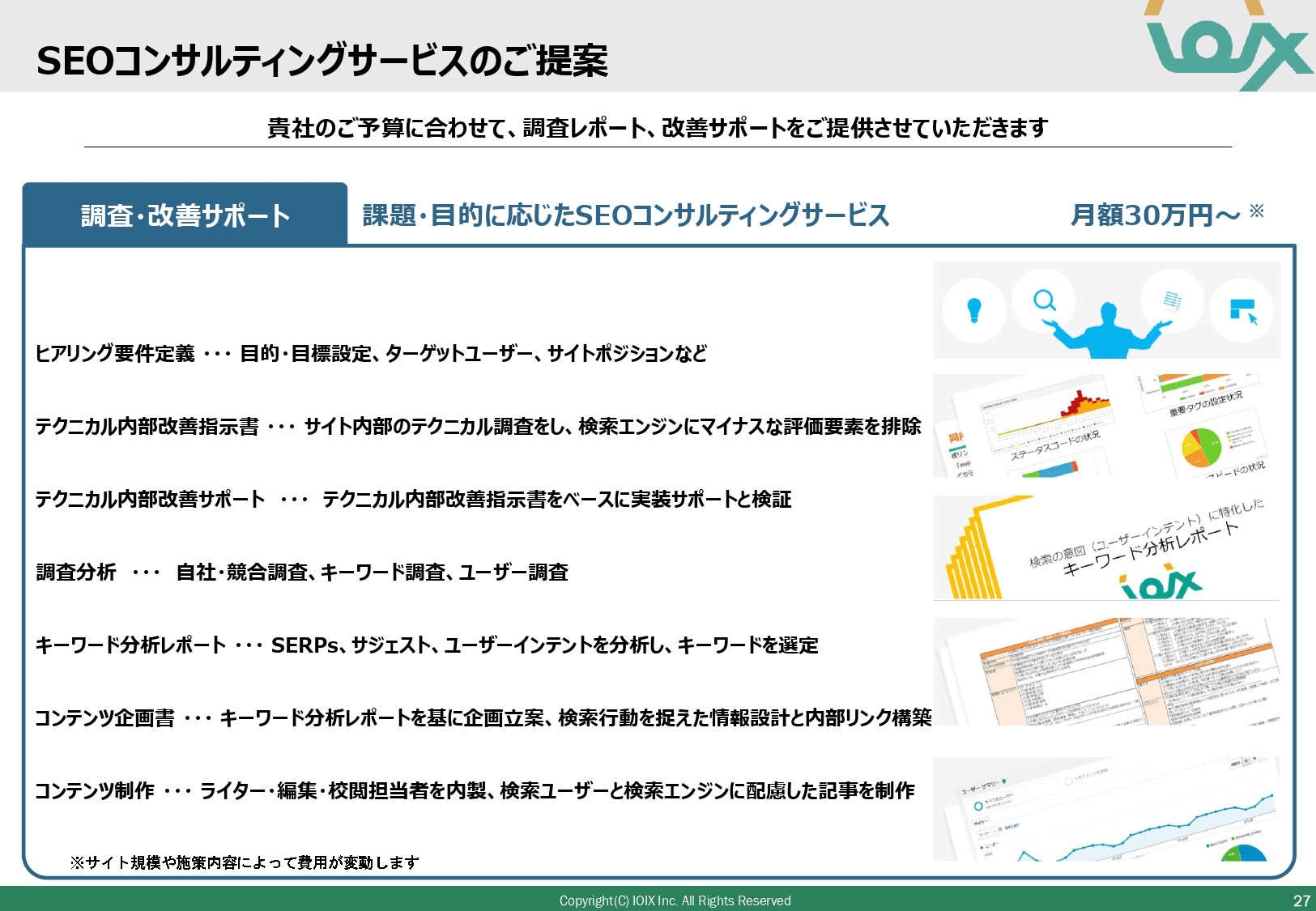 アイオイクス株式会社 - Webコンサルティングご提案資料(SEO・CRO) - {(27 + 1)}ページ目