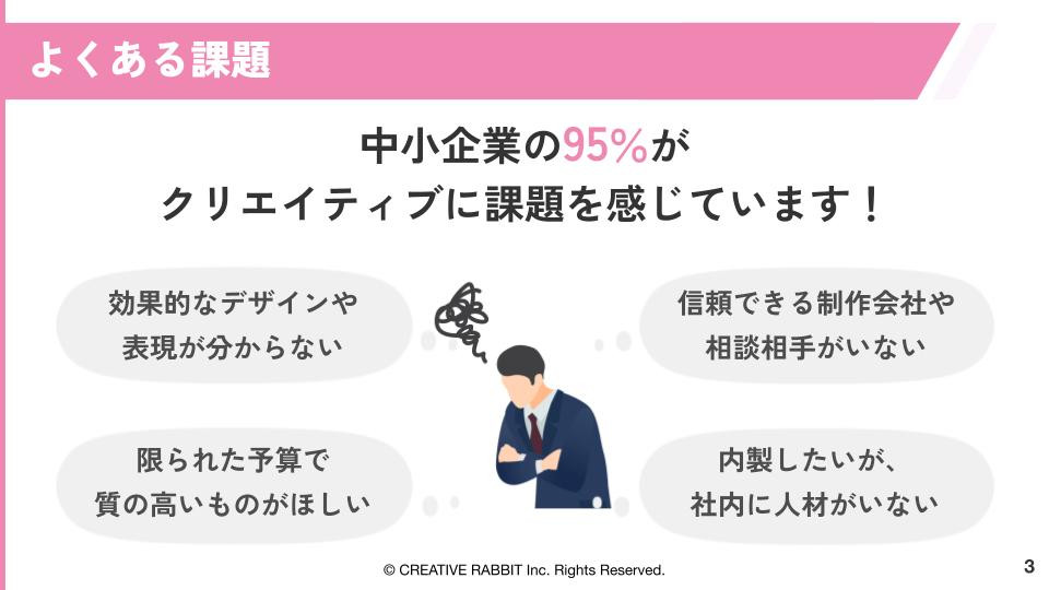 クリエイティブラビット株式会社 - 会社説明資料 - {(2 + 1)}ページ目