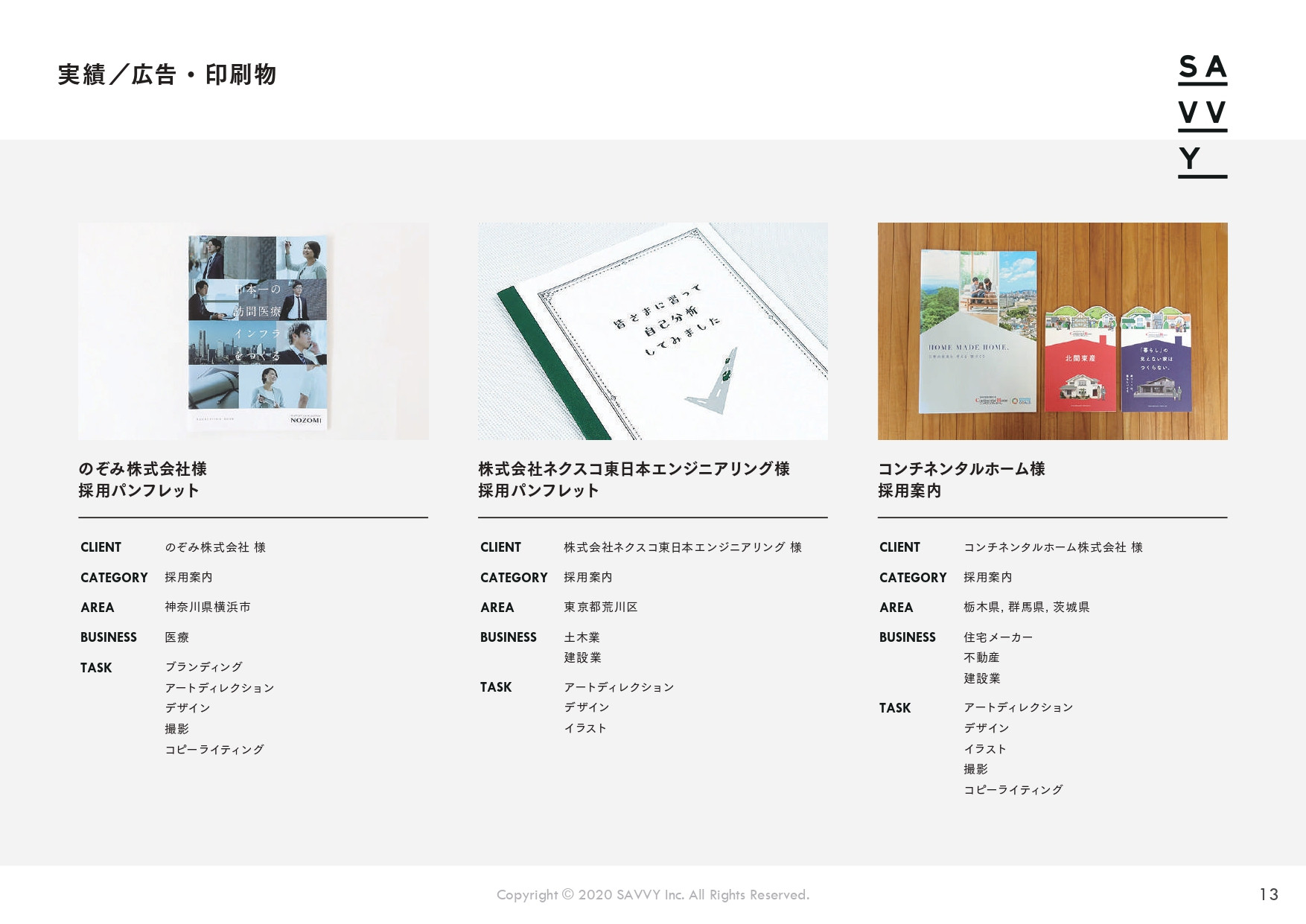 株式会社SAVVY - 会社案内 - {(13 + 1)}ページ目