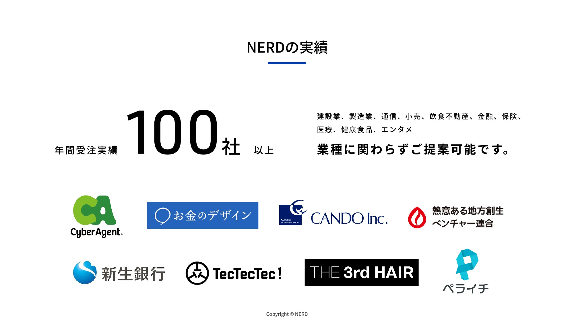 NERD株式会社 - NERD-紹介資料 - {(3 + 1)}ページ目