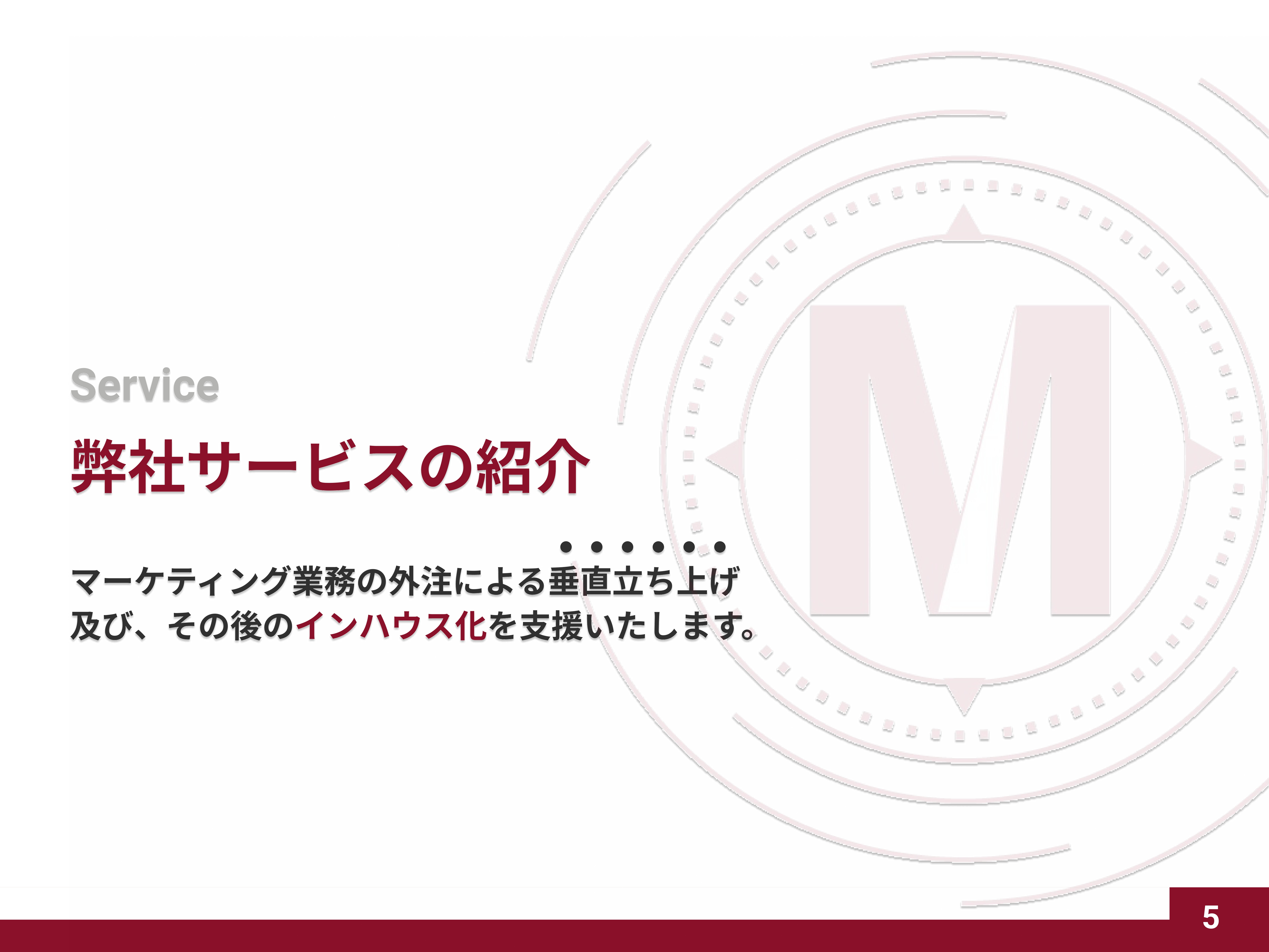 Marche株式会社 - 会社概要資料 - {(4 + 1)}ページ目