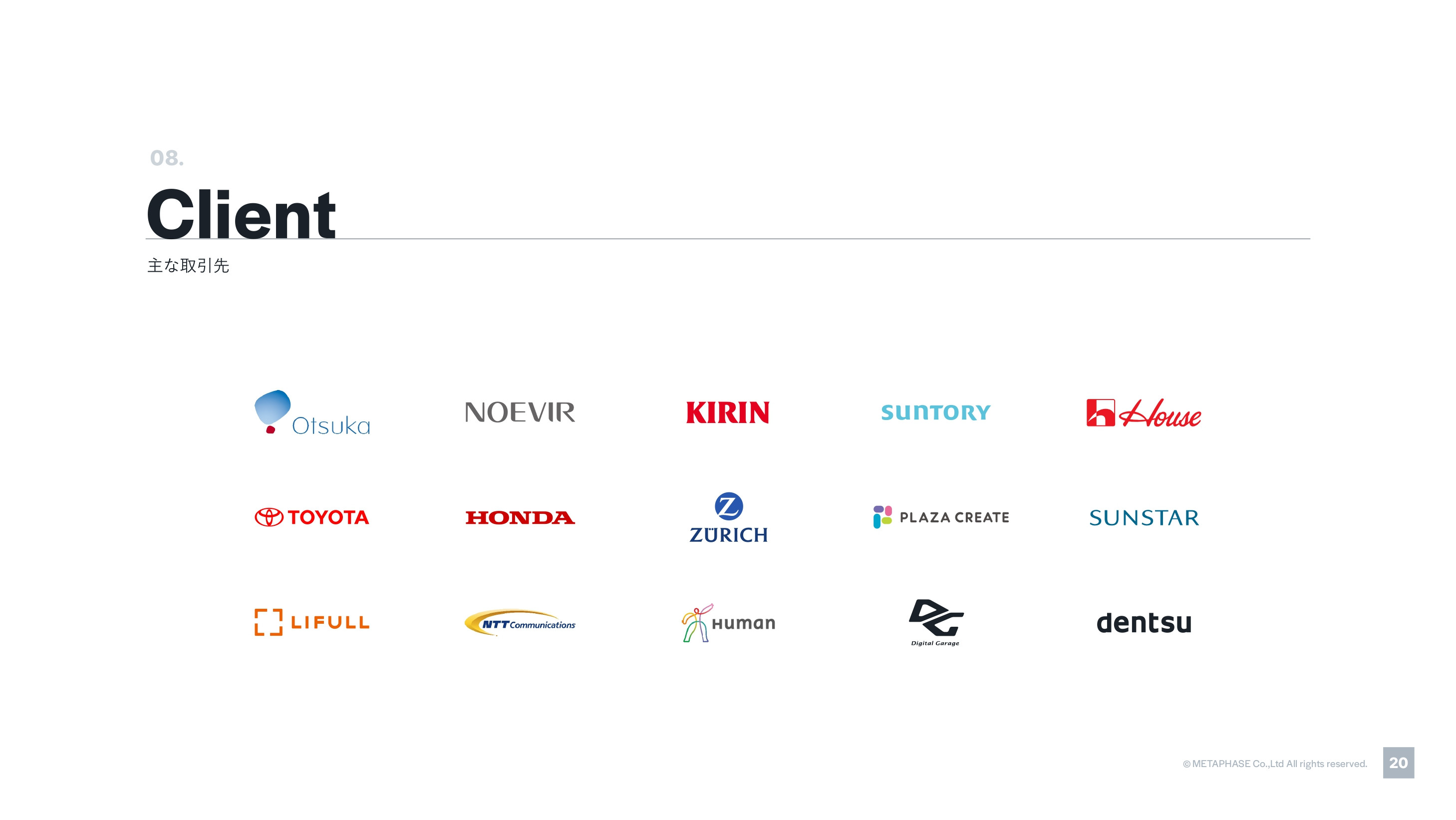 株式会社メタフェイズ - 会社案内2023 - {(19 + 1)}ページ目