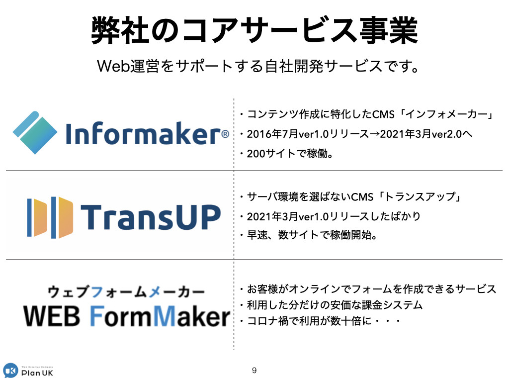 株式会社プランユーケー - 結果が出る、成果を確信できるWEBサイトづくり実現します。 - {(2 + 1)}ページ目