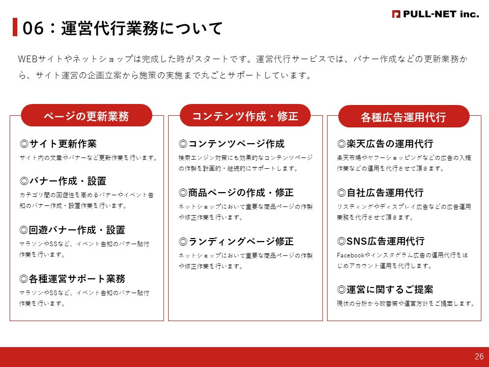 株式会社PULL-NET - 運営代行～SEO対策資料～ - {(25 + 1)}ページ目