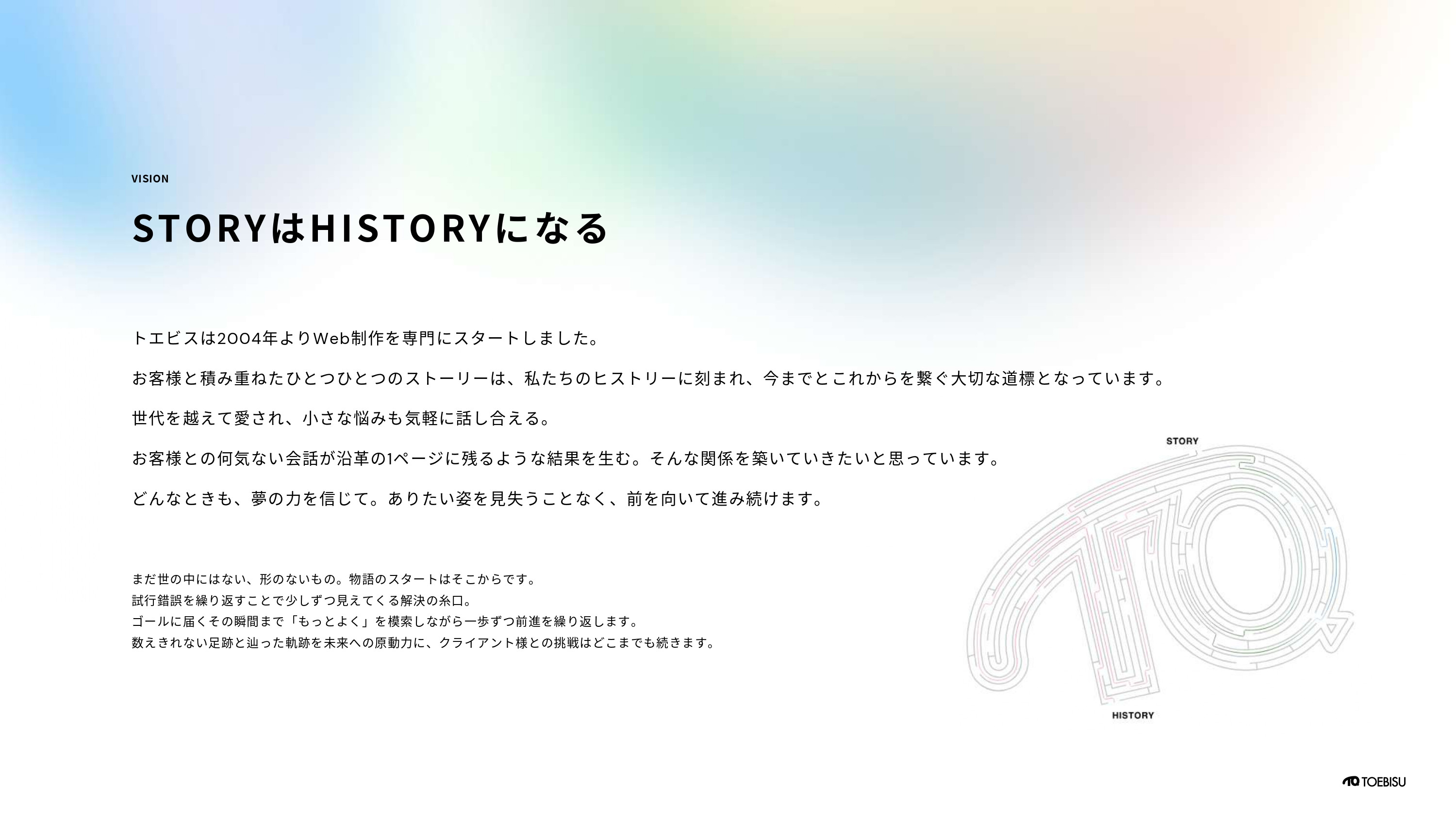 トエビス株式会社 - 会社案内 - {(3 + 1)}ページ目