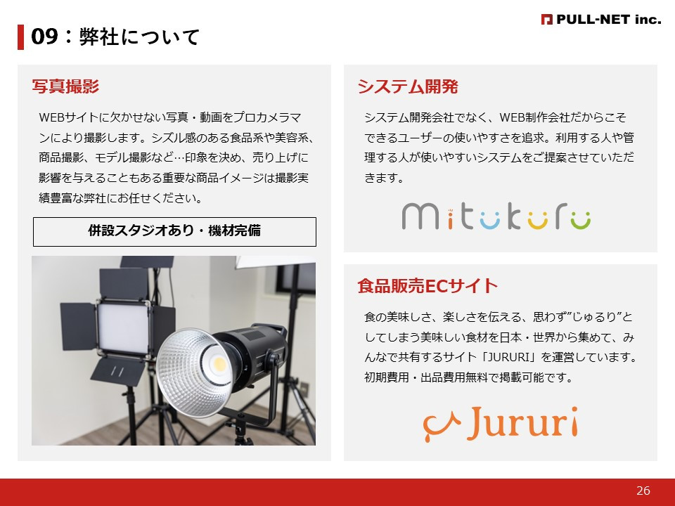 株式会社PULL-NET - ECサイト作成資料 - {(25 + 1)}ページ目