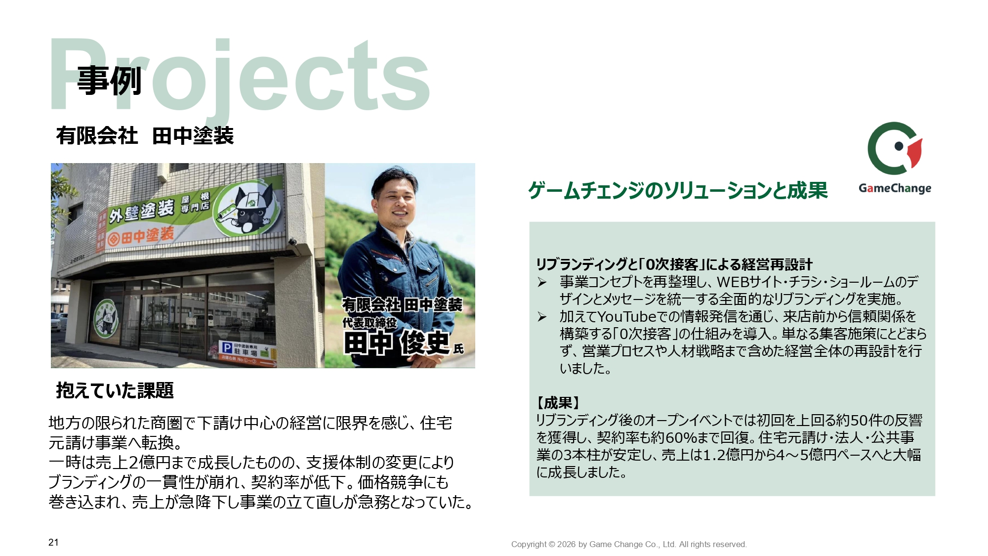 ゲームチェンジ株式会社 - ゲームチェンジ株式会社会社概要 - {(20 + 1)}ページ目