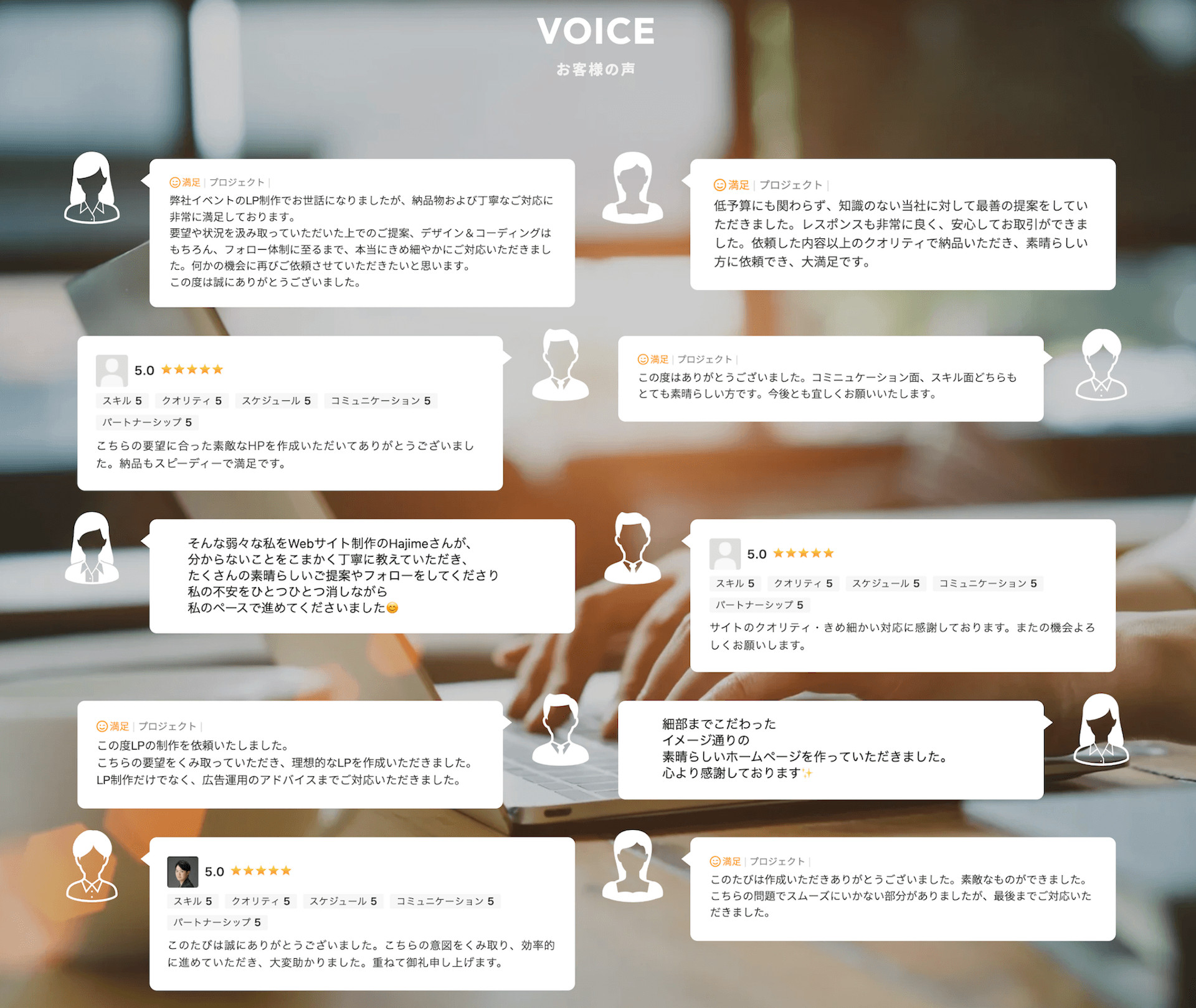 Co-Creation - お客様の声 - {(0 + 1)}ページ目