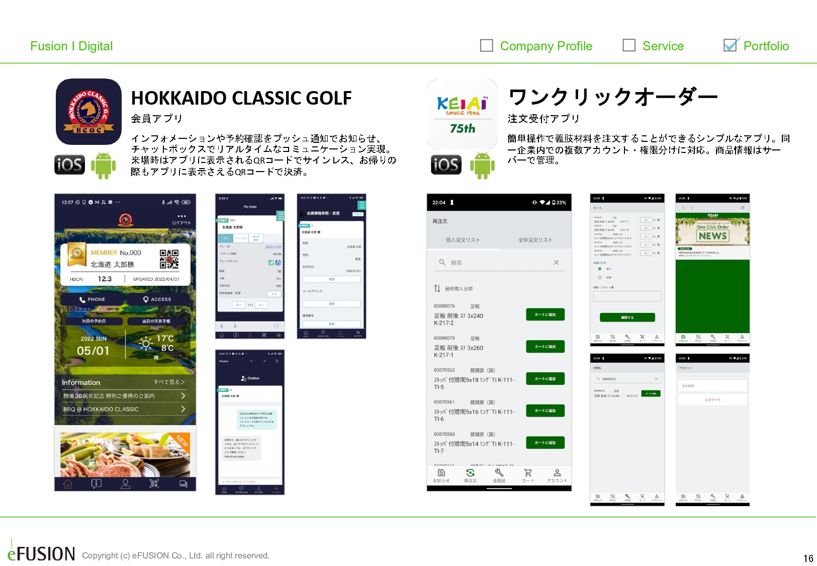 株式会社イー・フュージョン - 実績資料 - {(15 + 1)}ページ目