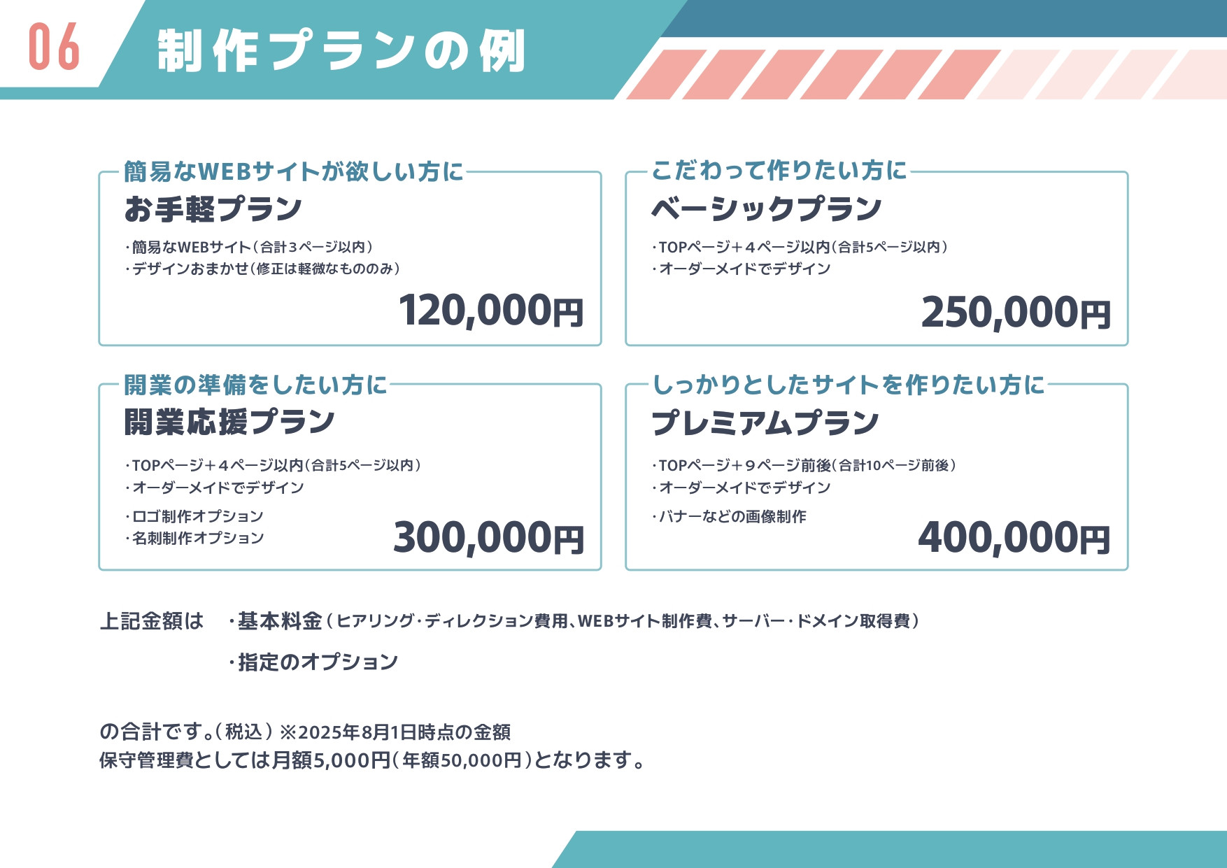 うさみクリエイト - WEBサイト制作サービスガイドブック - {(7 + 1)}ページ目