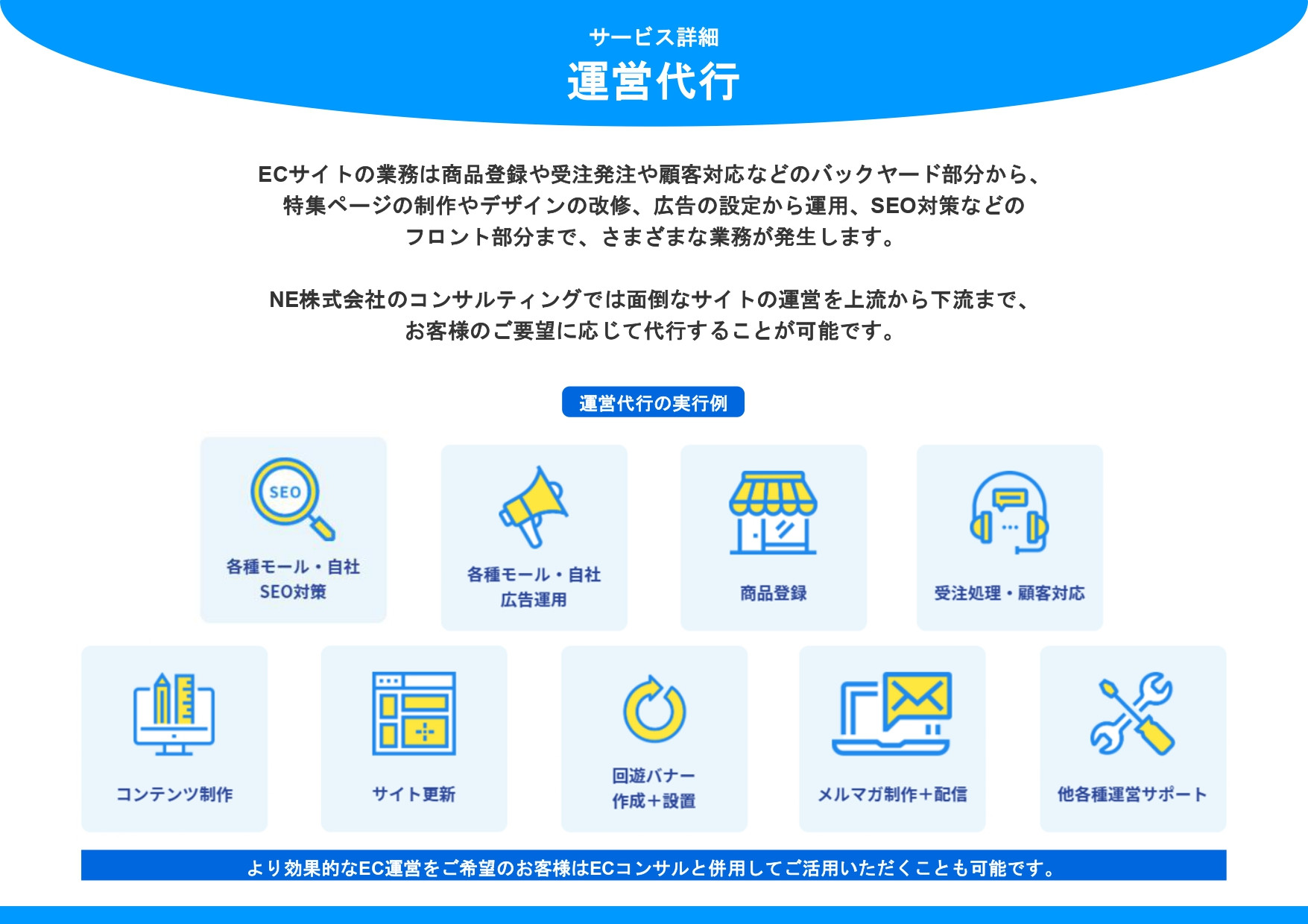 NE株式会社 - ECご支援サービス資料概要 - {(7 + 1)}ページ目