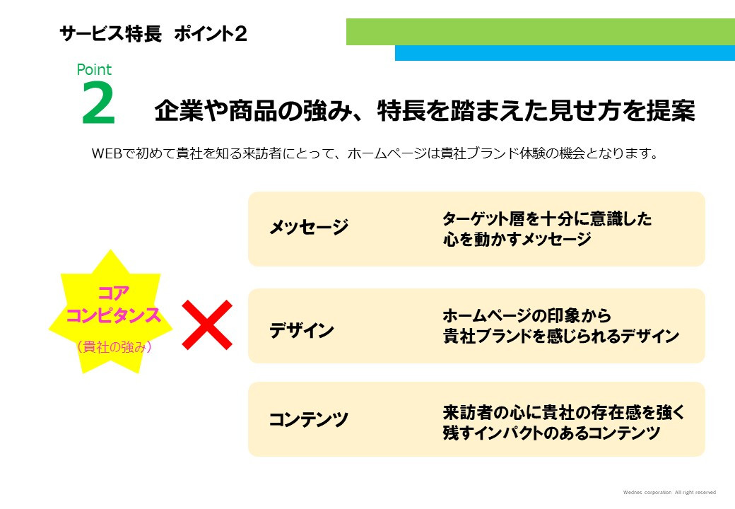 株式会社ウエンズ - BtoBWEB制作サービスご案内 - {(3 + 1)}ページ目