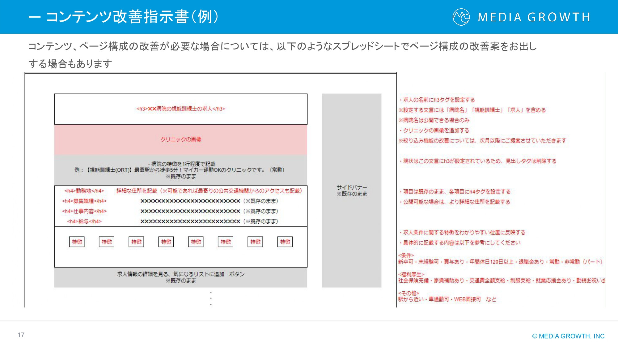 株式会社メディアグロース - SEO対策コンサルティング・SEO記事制作代行 サービス資料【株式会社メディアグロース】 - {(16 + 1)}ページ目