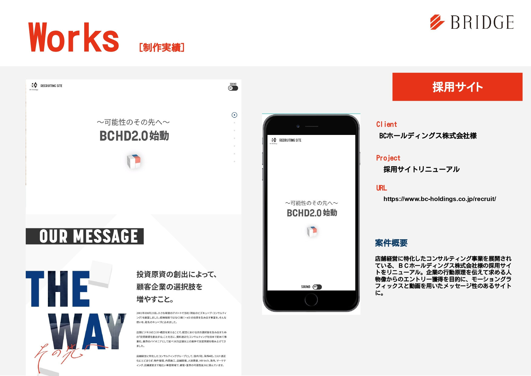 株式会社ブリッジコーポレーション - 実績紹介 - {(22 + 1)}ページ目