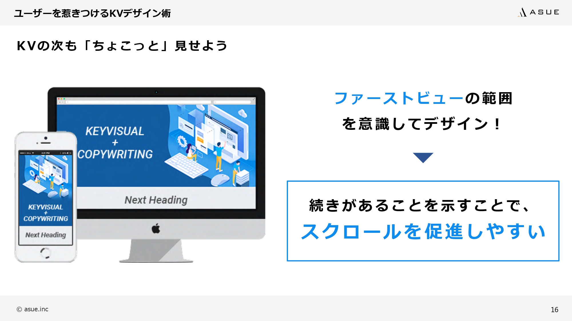 ASUE株式会社 - ランディングページ制作のポイント - {(15 + 1)}ページ目
