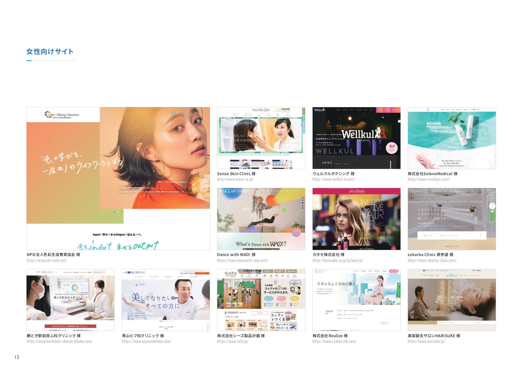 株式会社バックステージ(STAGE GROUP)(サービス名:メディカルウェブステージ) - グループ案内 - {(13 + 1)}ページ目