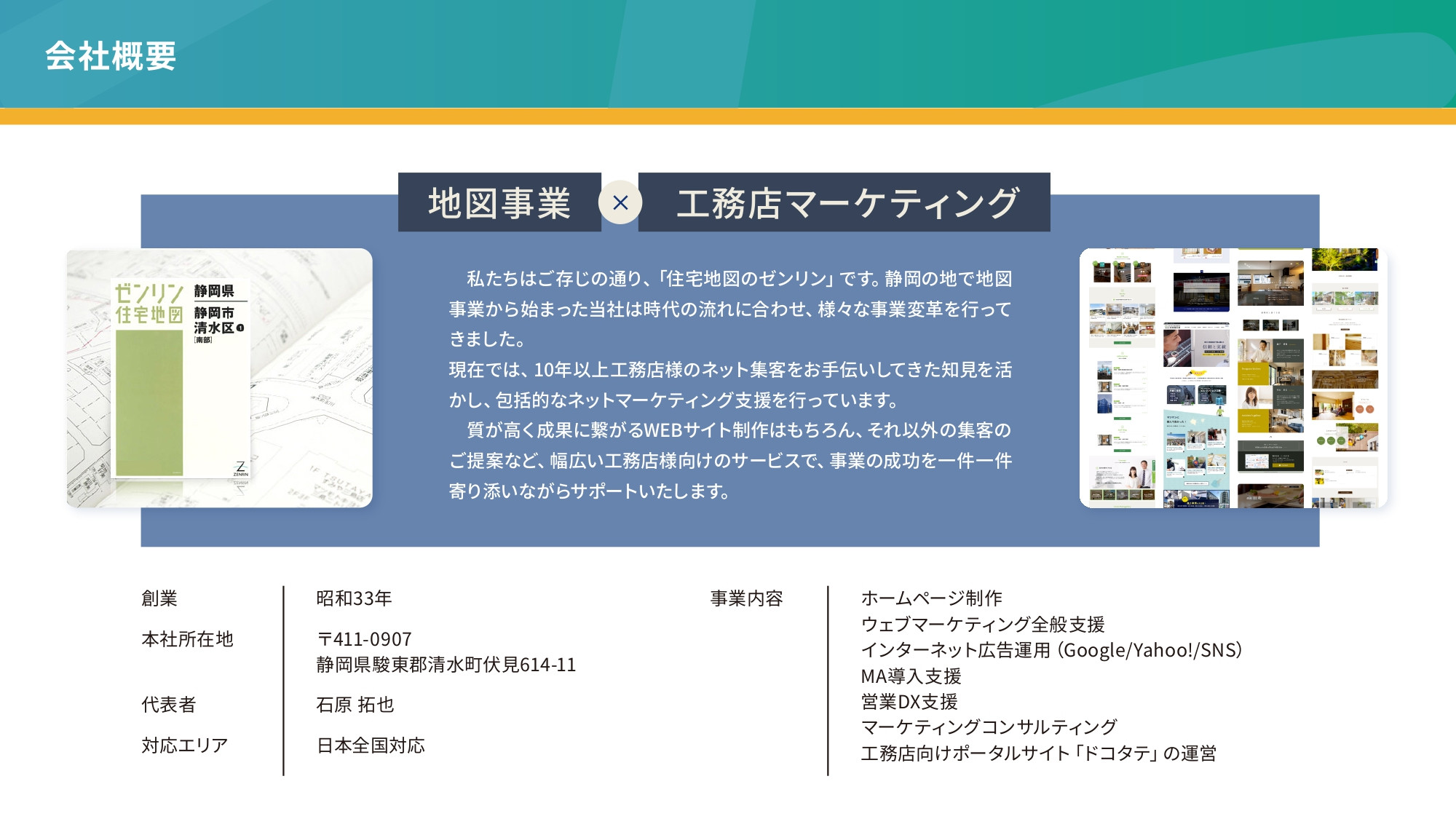 株式会社ゼンリン東海 - ホームページ制作　案内資料 - {(1 + 1)}ページ目
