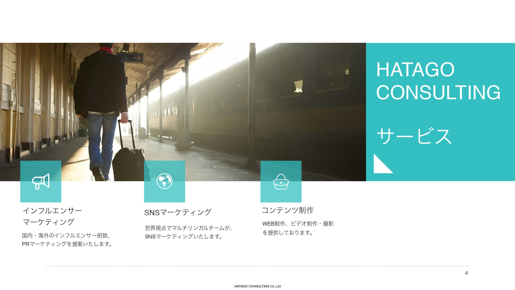 株式会社HATAGO CONSULTING - HATAGO CONSULTING総合資料 - {(3 + 1)}ページ目