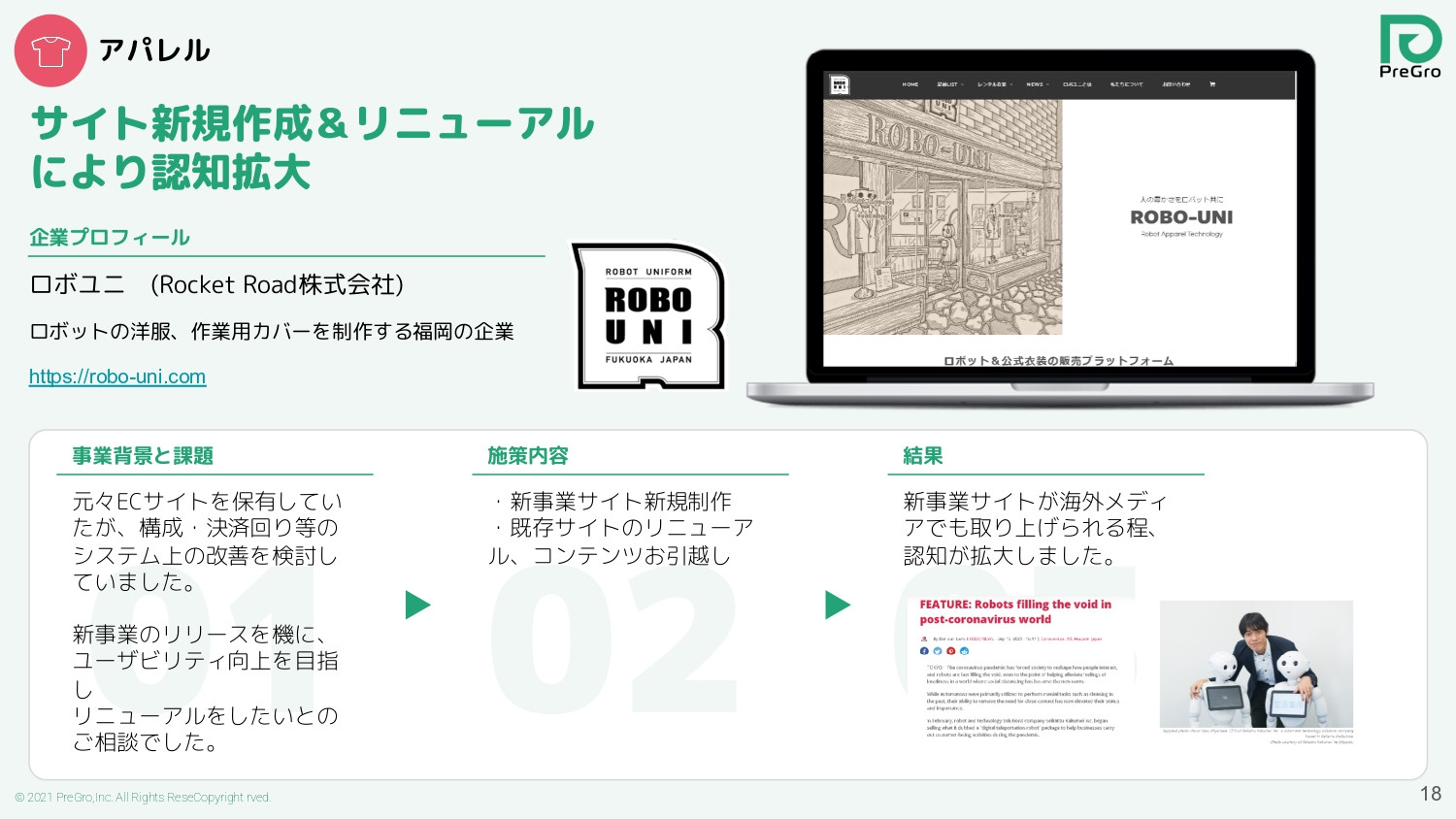 株式会社プレグロ - 会社紹介資料20220221 - {(14 + 1)}ページ目