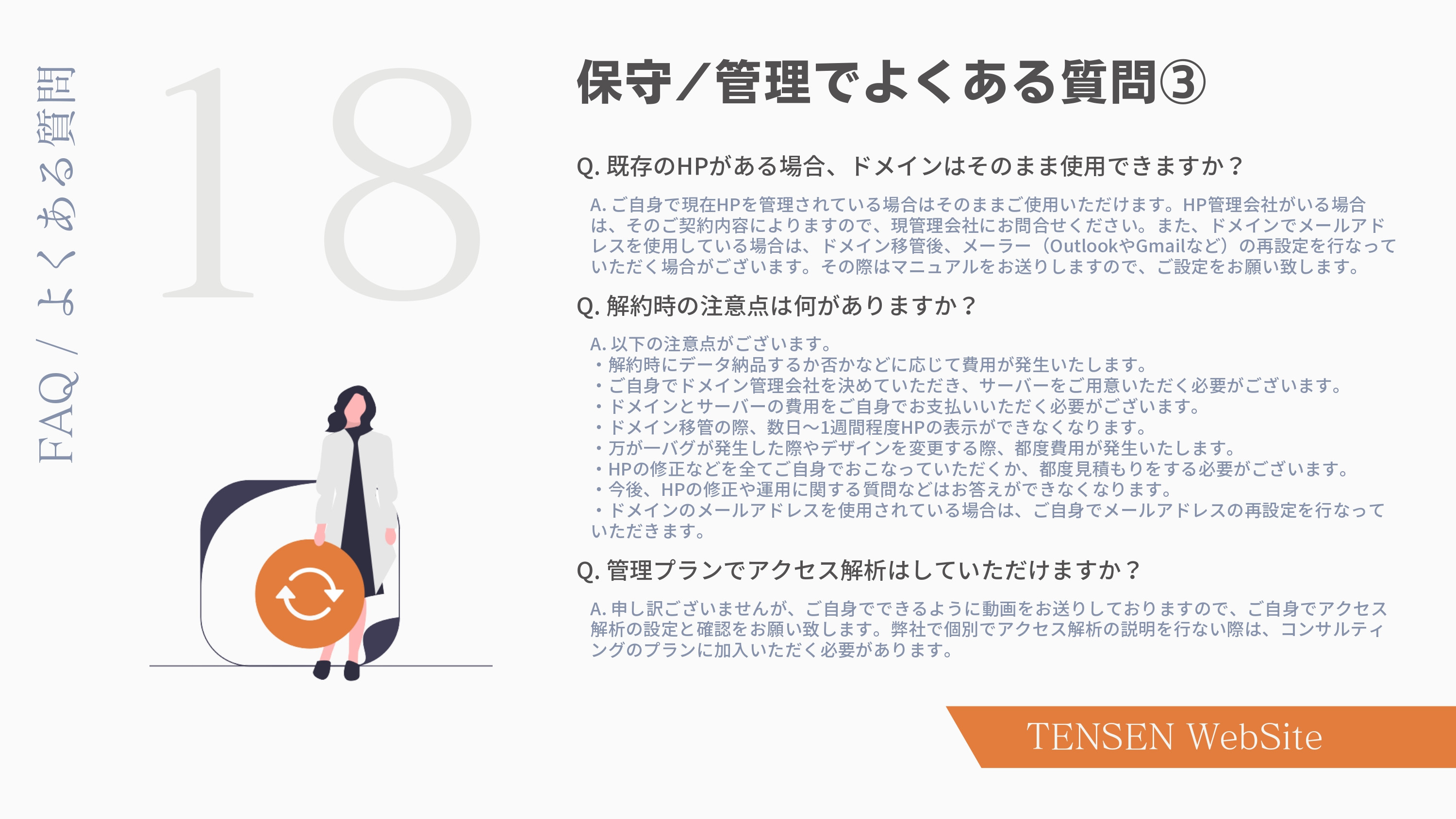 株式会社TENSEN - HP制作サービス資料 - {(19 + 1)}ページ目