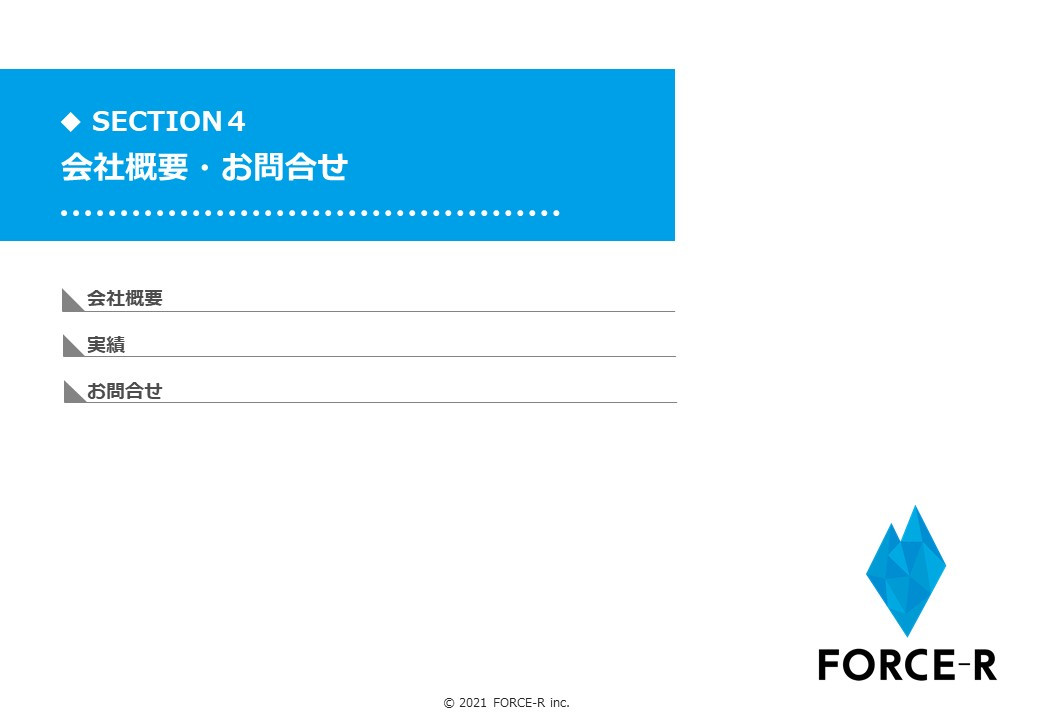 FORCE-R株式会社 - オウンドメディア構築・運用のご案内 - {(20 + 1)}ページ目