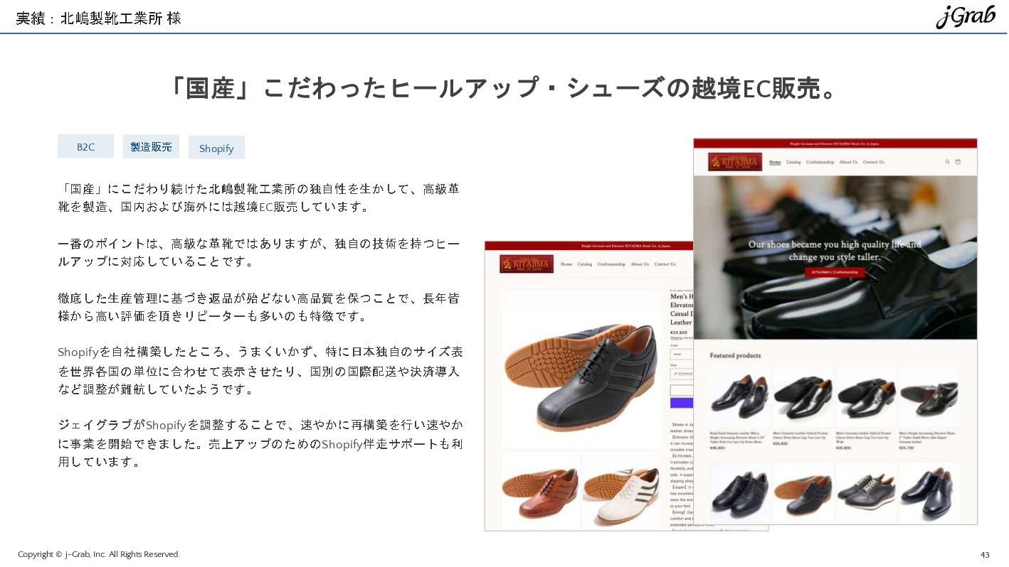 ジェイグラブ株式会社 - 越境EC概要資料 - {(42 + 1)}ページ目