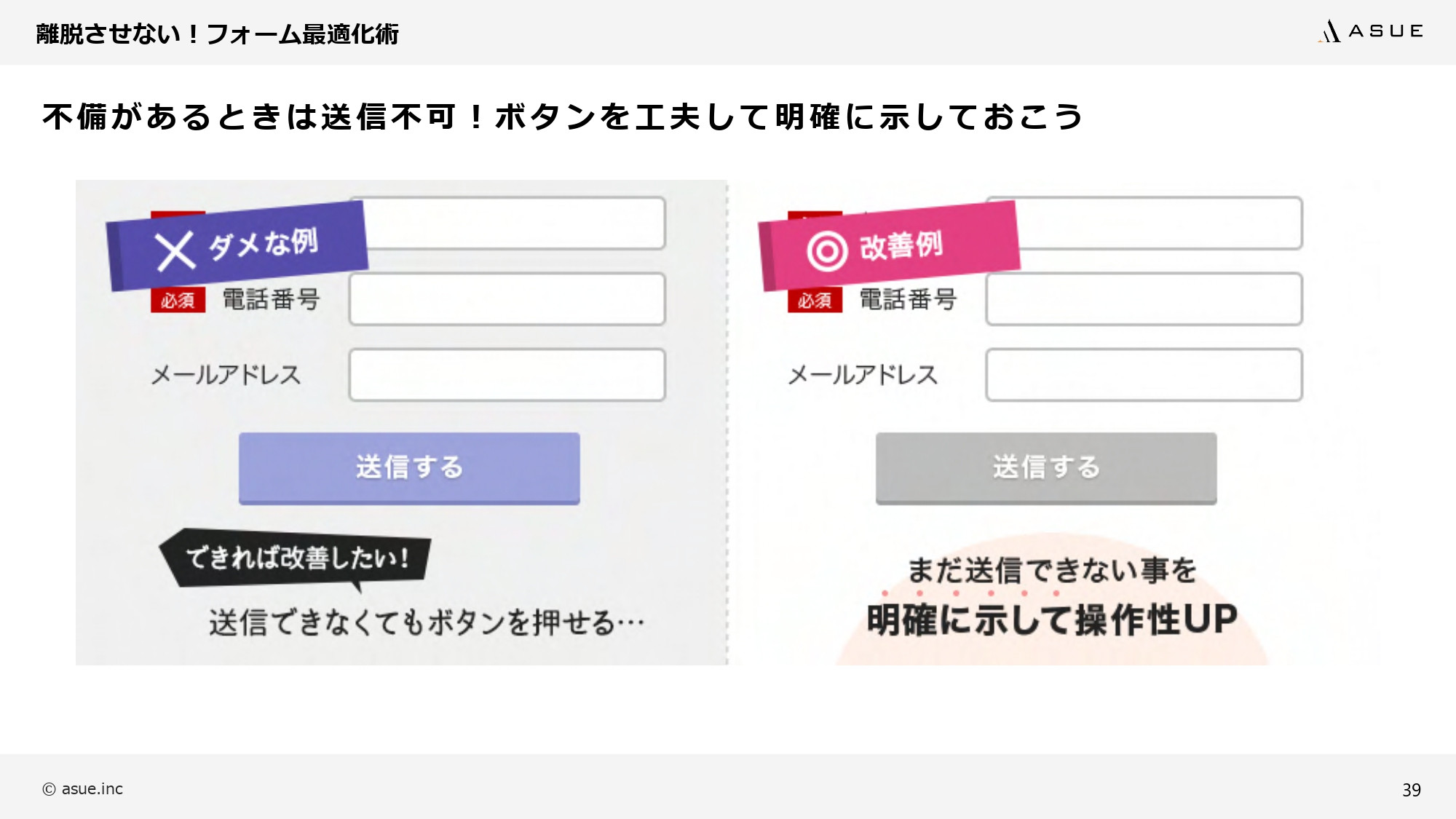 ASUE株式会社 - ランディングページ制作のポイント - {(38 + 1)}ページ目