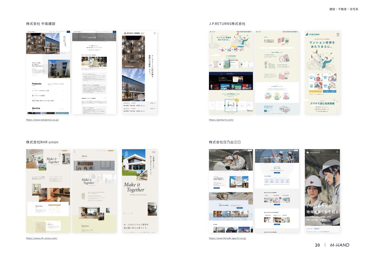 株式会社エムハンド - 会社案内 - {(20 + 1)}ページ目