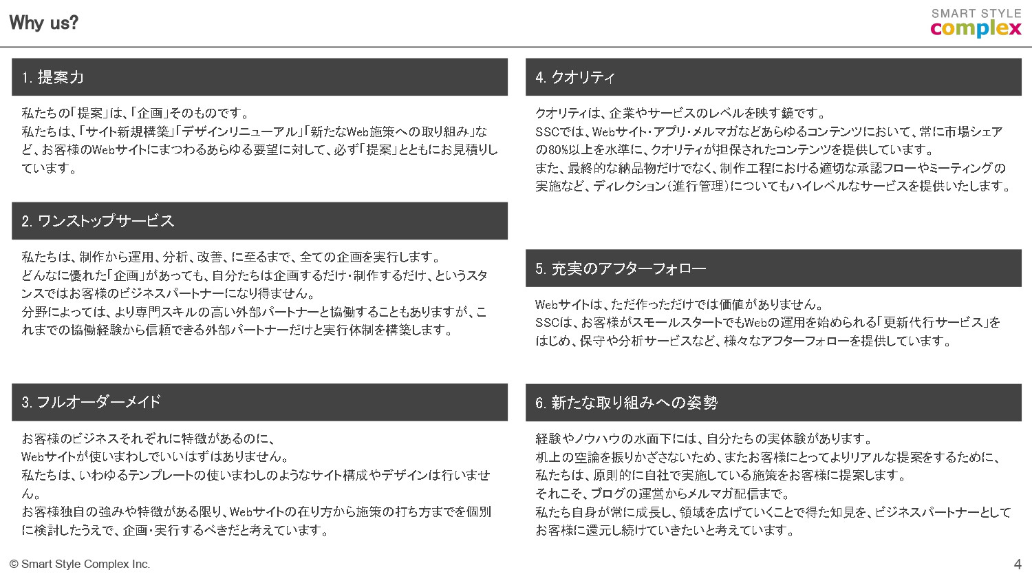 スマートスタイル・コンプレックス株式会社 - スマートスタイル・コンプレックス株式会社の会社資料 - {(3 + 1)}ページ目