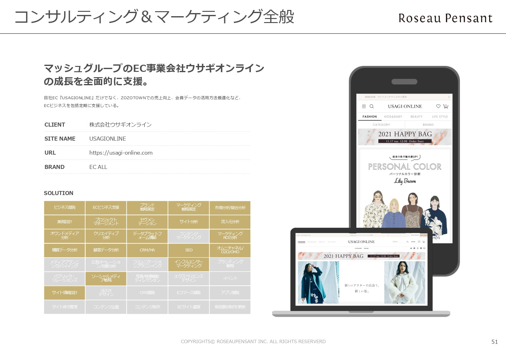 株式会社Roseau Pensant（ロゾパンサン） - 会社案内 - {(52 + 1)}ページ目