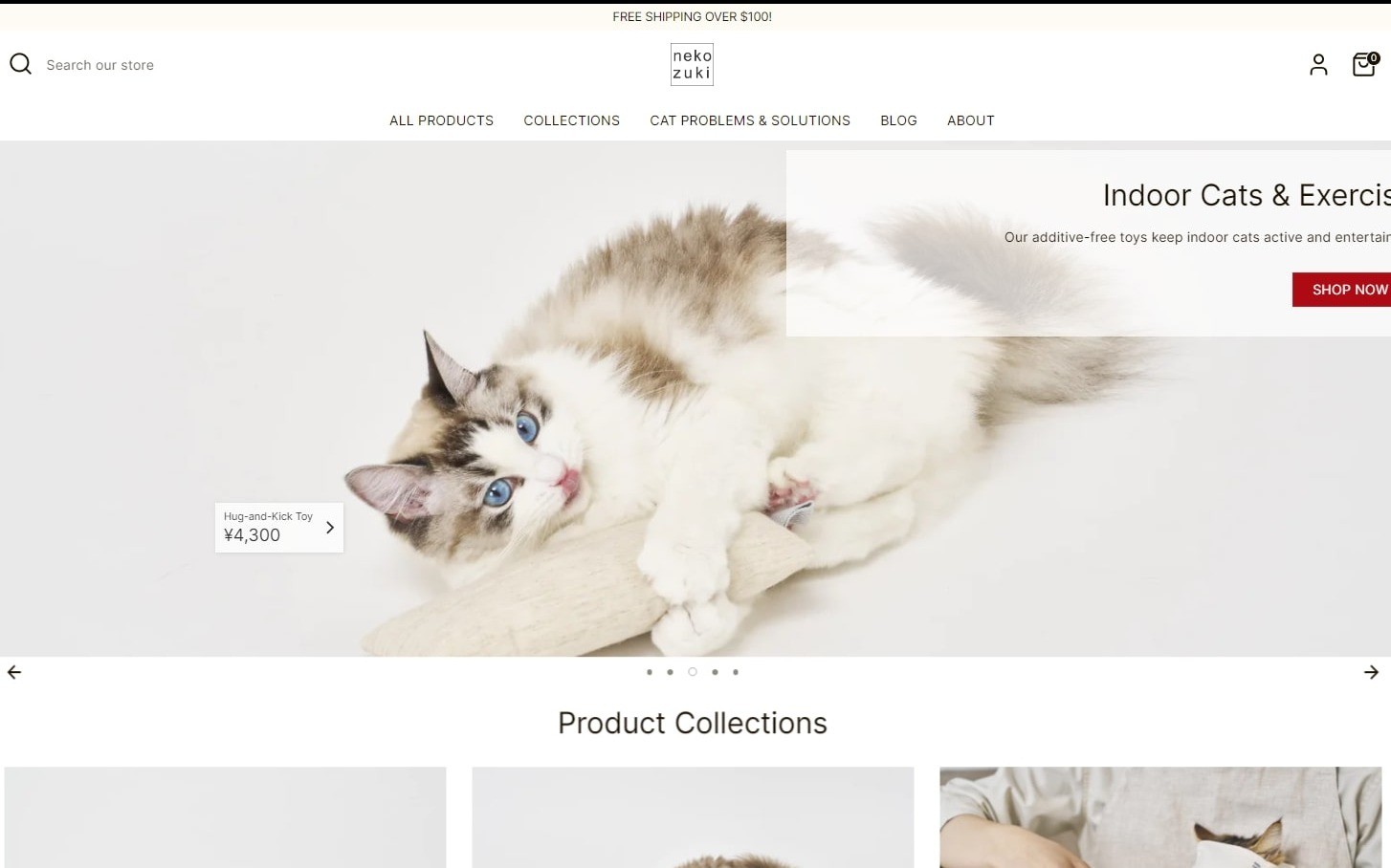 Nekozuki【Shopifyを用いた猫用品専用ブランドのECサイト】 | Web制作・ホームページ制作実績 | Web幹事