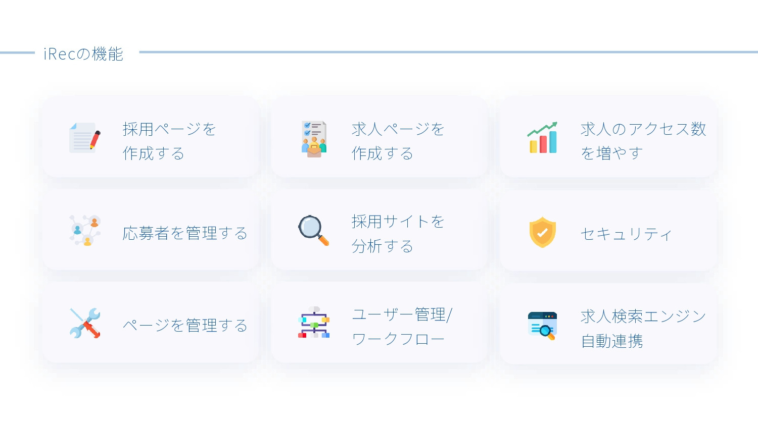 アイレック株式会社 - 採用サイト制作サービス「iRec」サービス資料 - {(16 + 1)}ページ目