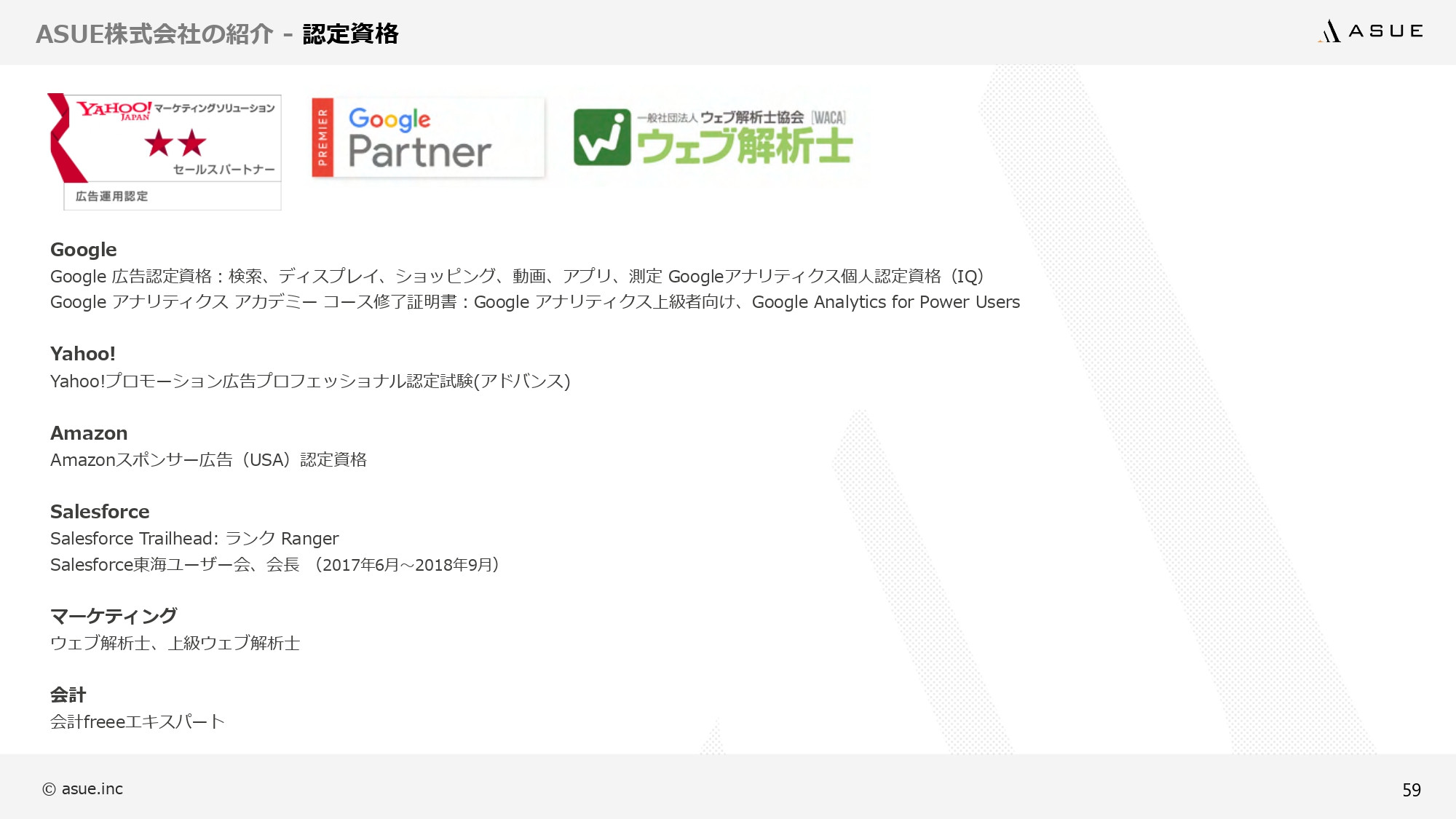 ASUE株式会社 - ランディングページ制作のポイント - {(58 + 1)}ページ目