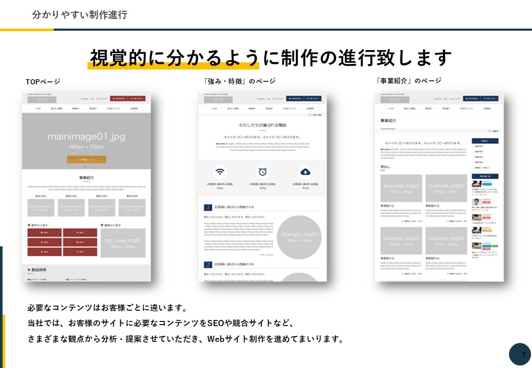 スターティア株式会社 - WEBサイト制作資料 - {(6 + 1)}ページ目