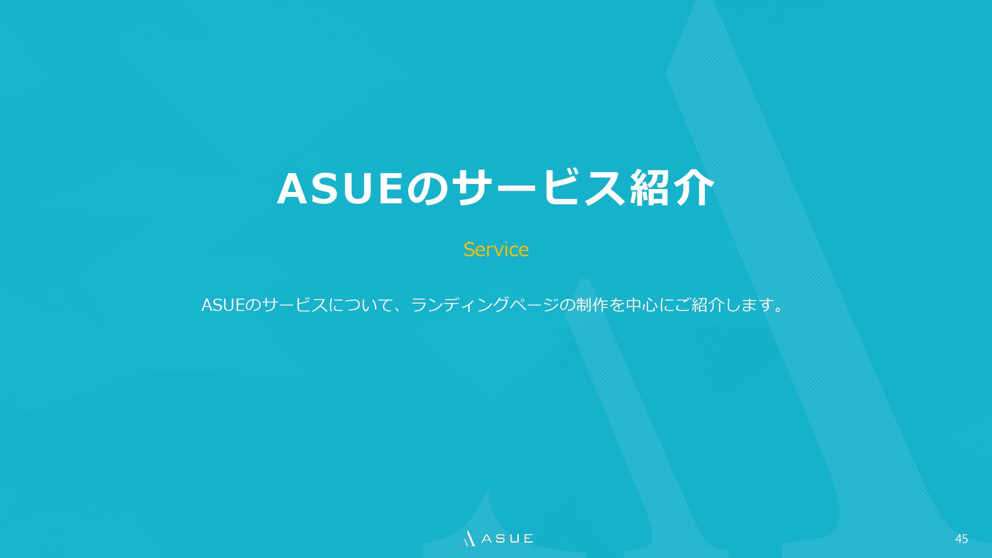 ASUE株式会社 - ランディングページ制作のポイント - {(44 + 1)}ページ目