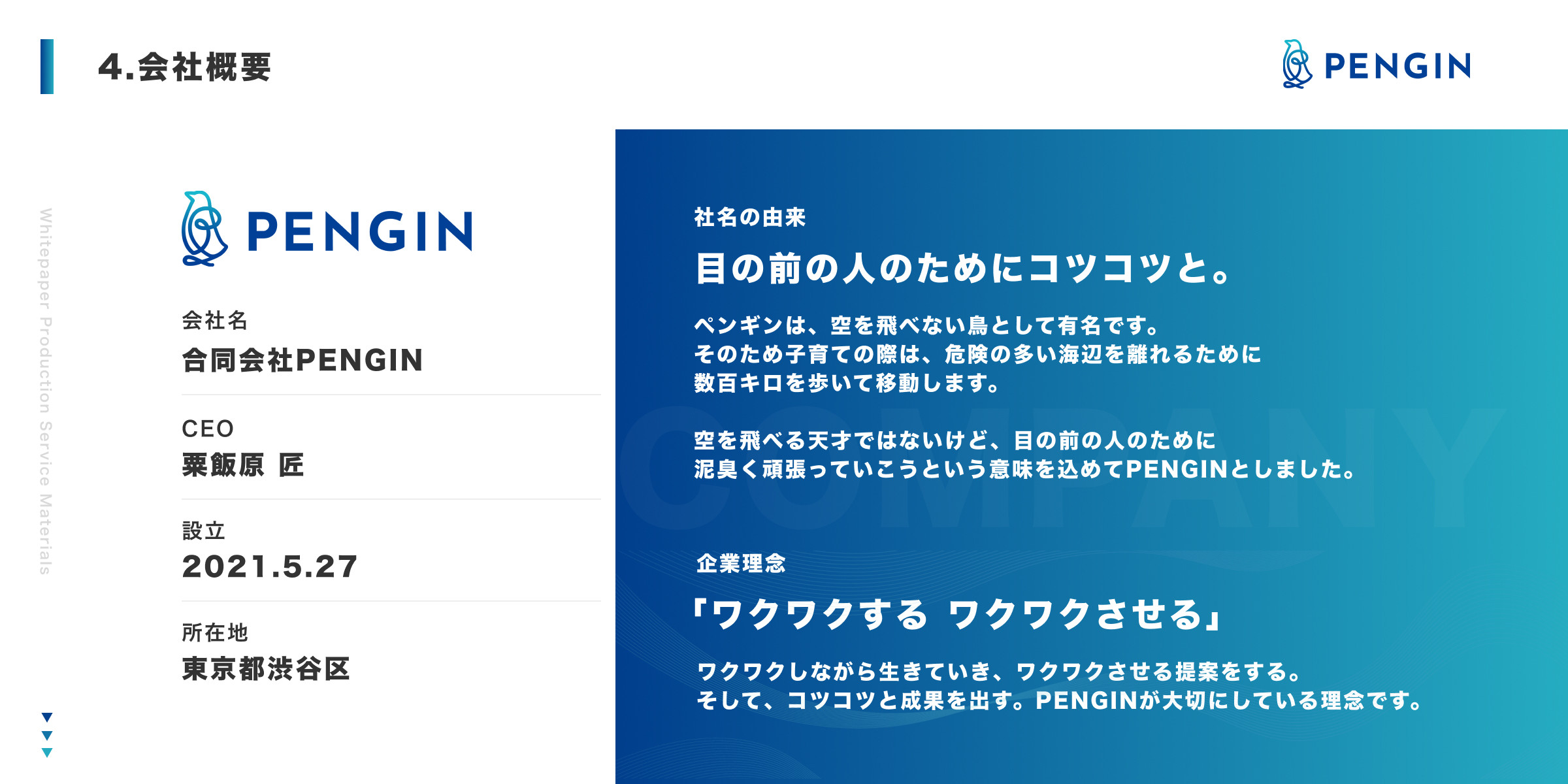 株式会社PENGIN - 会社概要資料 - {(6 + 1)}ページ目