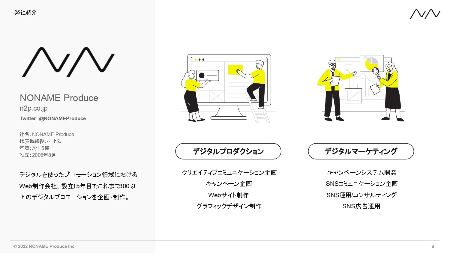 株式会社NONAME Produce - 採用サイト制作事業 | n2p - {(3 + 1)}ページ目