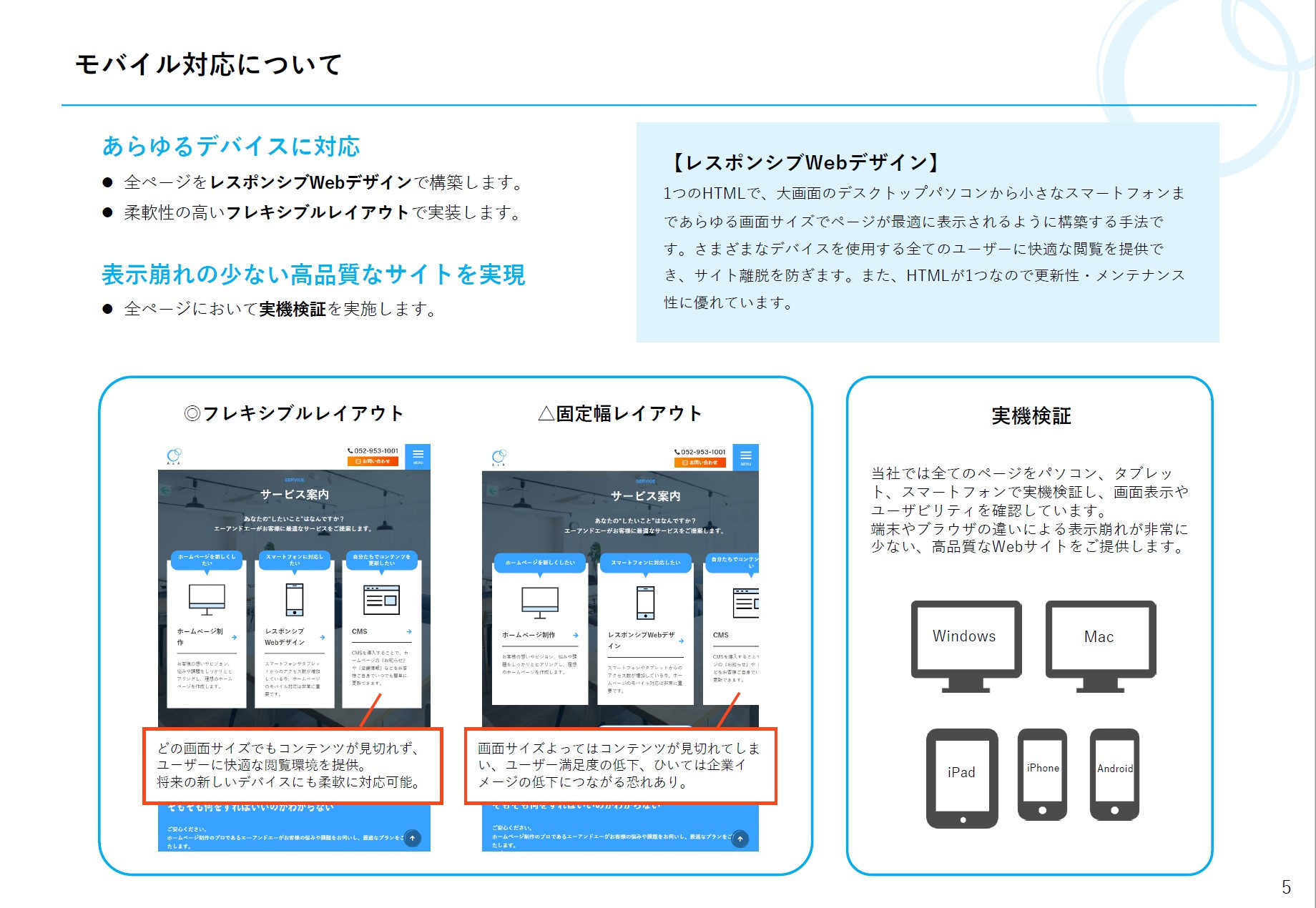 株式会社エーアンドエー - エーアンドエーのご紹介 - {(5 + 1)}ページ目